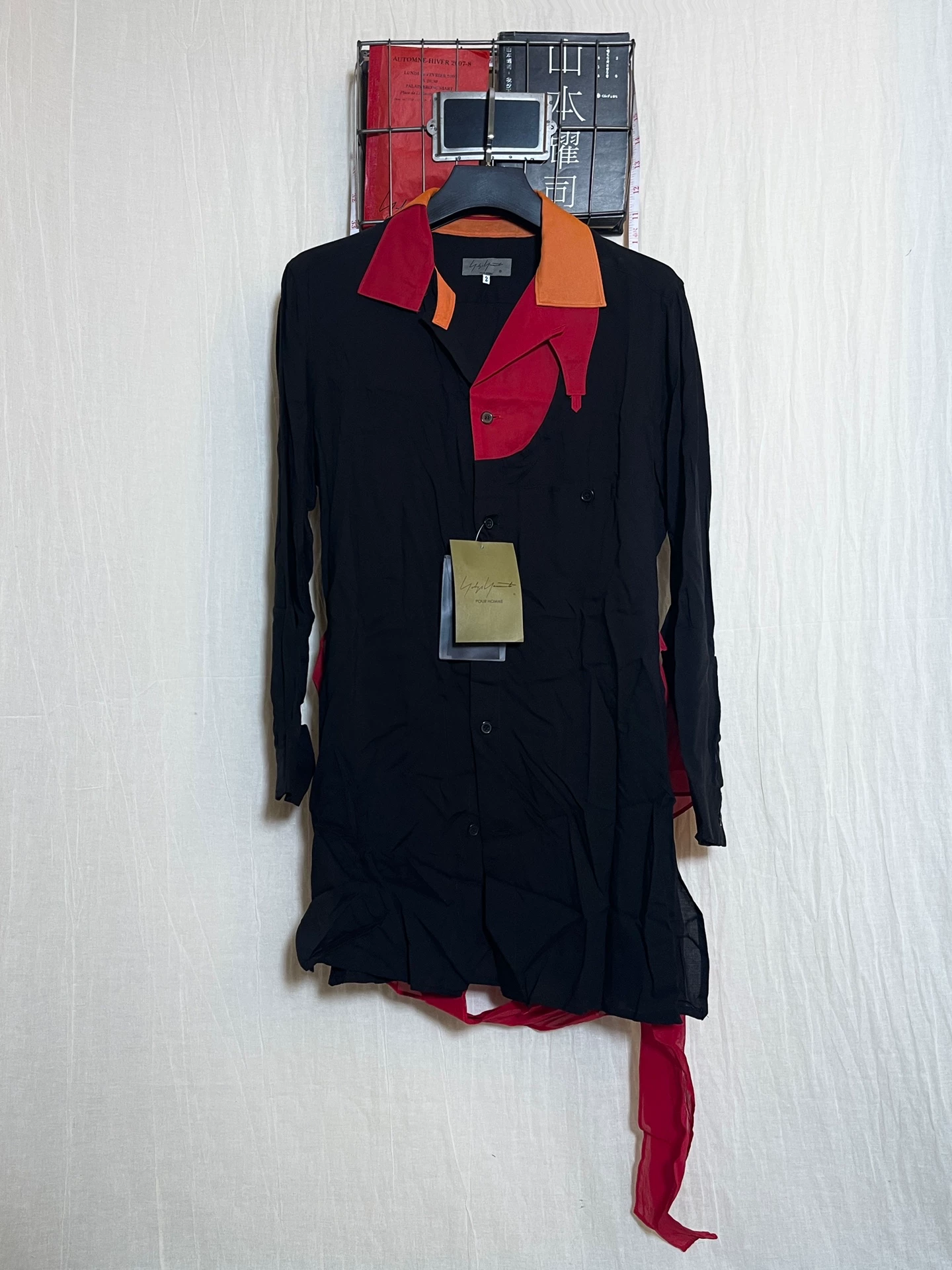 Yohji Yamamoto 19SS Red Ribbon Shirt — front