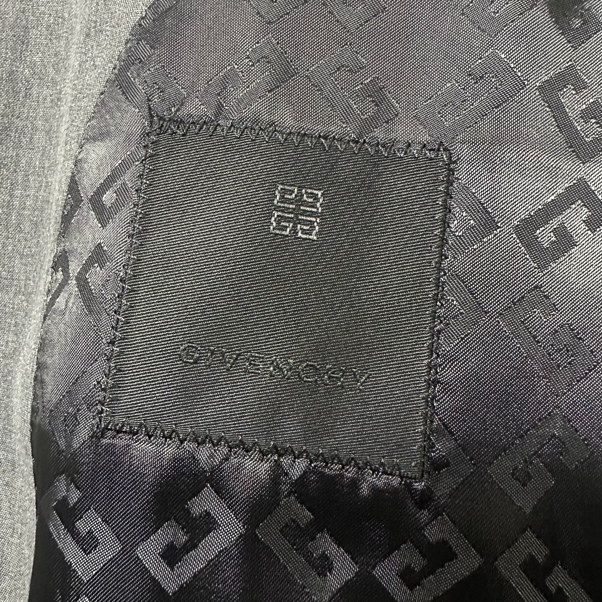 Givenchy Gray Wool Suit Jacket — label