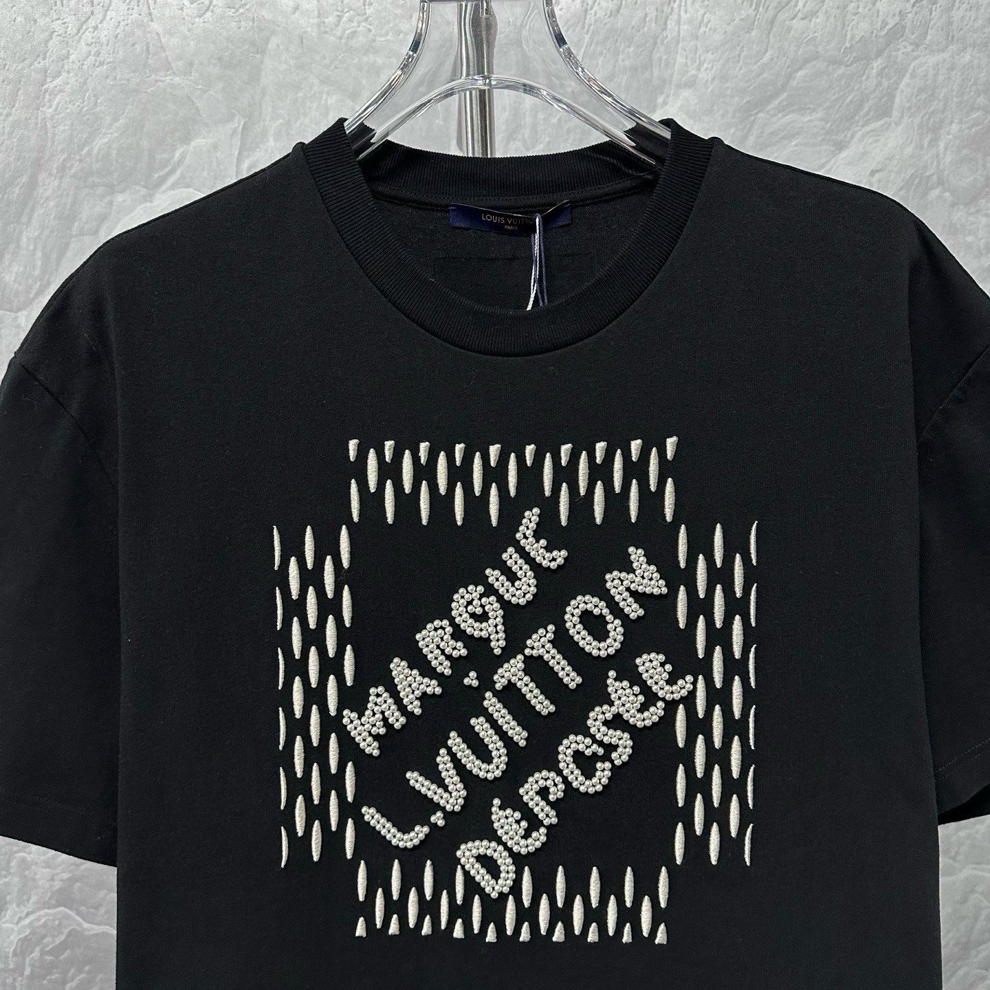 Louis Vuitton SS24 Pharrell Pearl Embroidered Tee — front