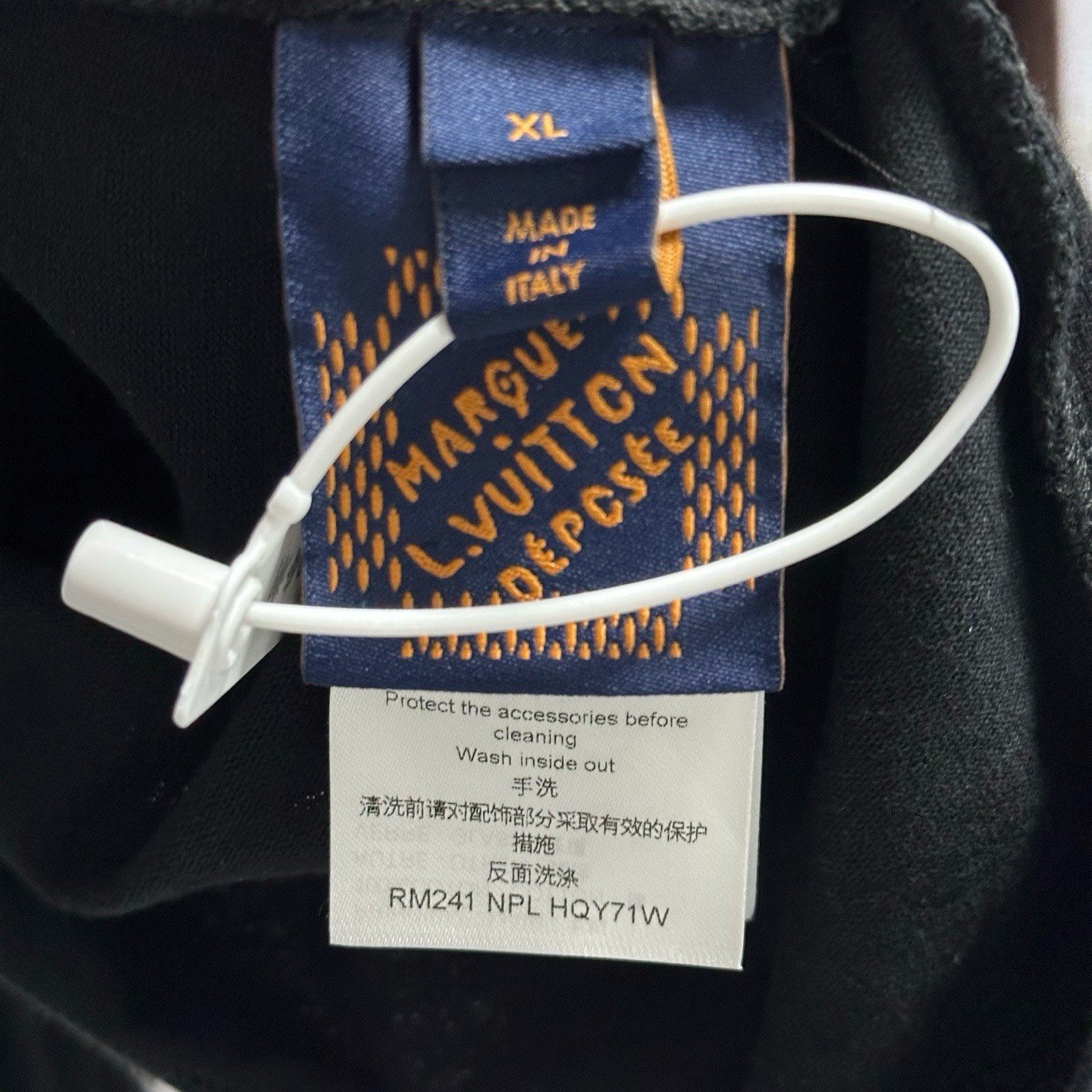 Louis Vuitton SS24 Pharrell Pearl Embroidered Tee — label