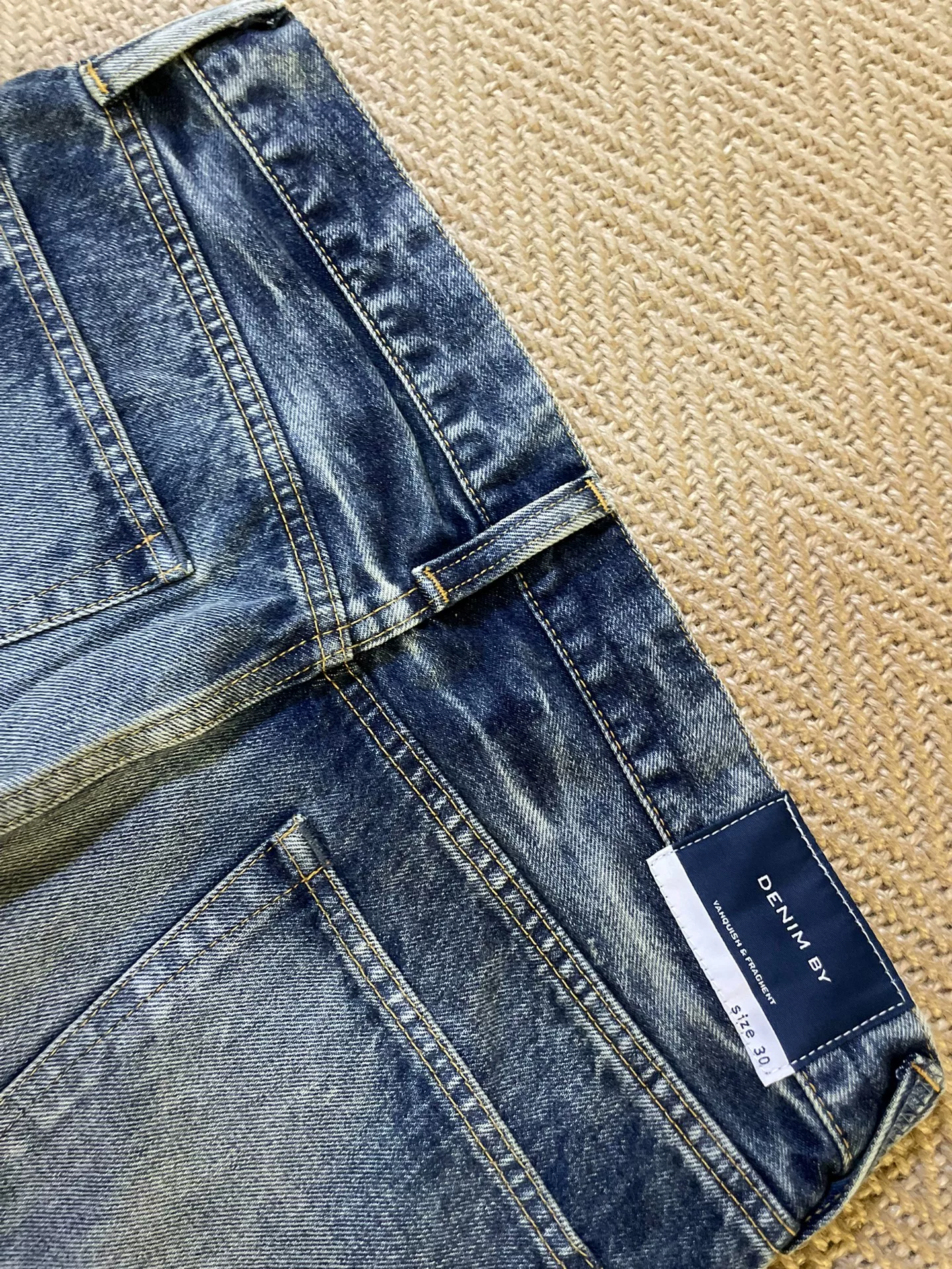 Vanquish & Fragment Distressed Denim Jeans — back