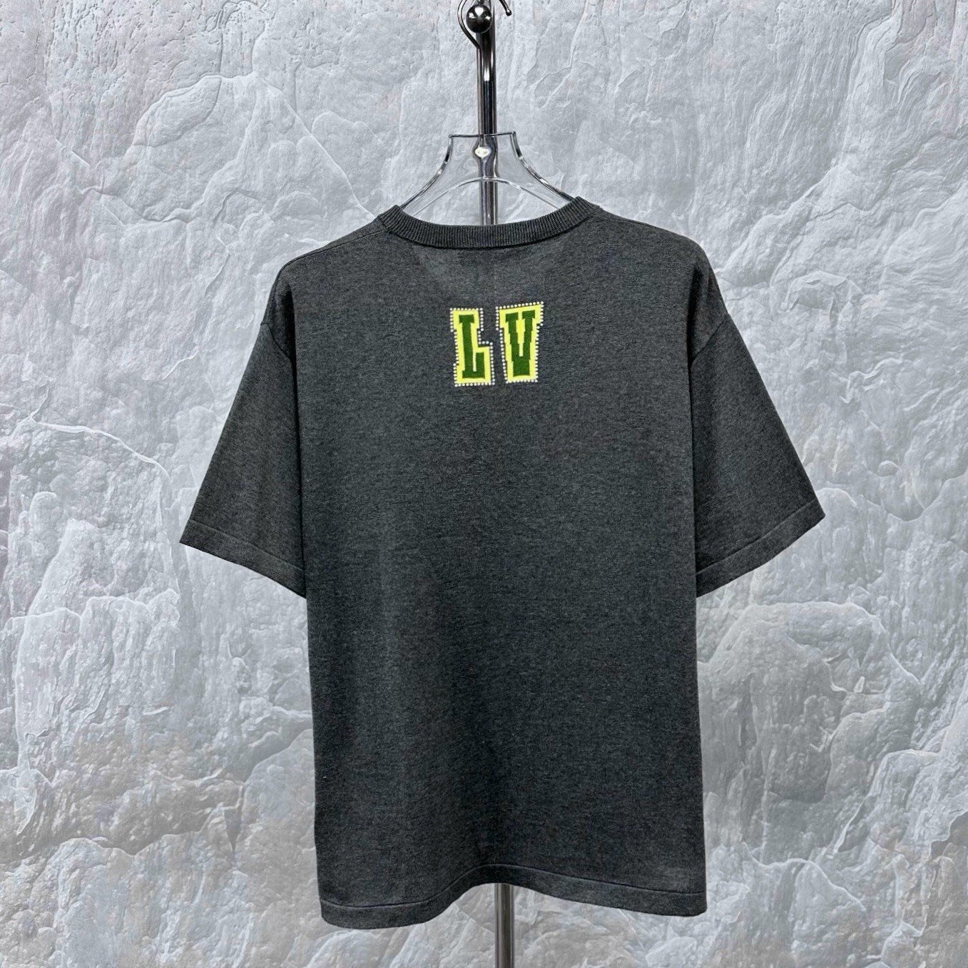 Louis Vuitton SS25 Dog Beaded Logo Knit Tee — back