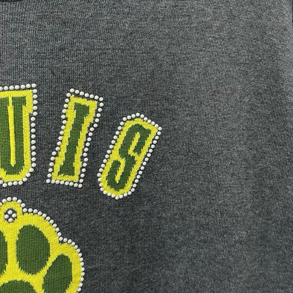 Louis Vuitton SS25 Dog Beaded Logo Knit Tee — detail