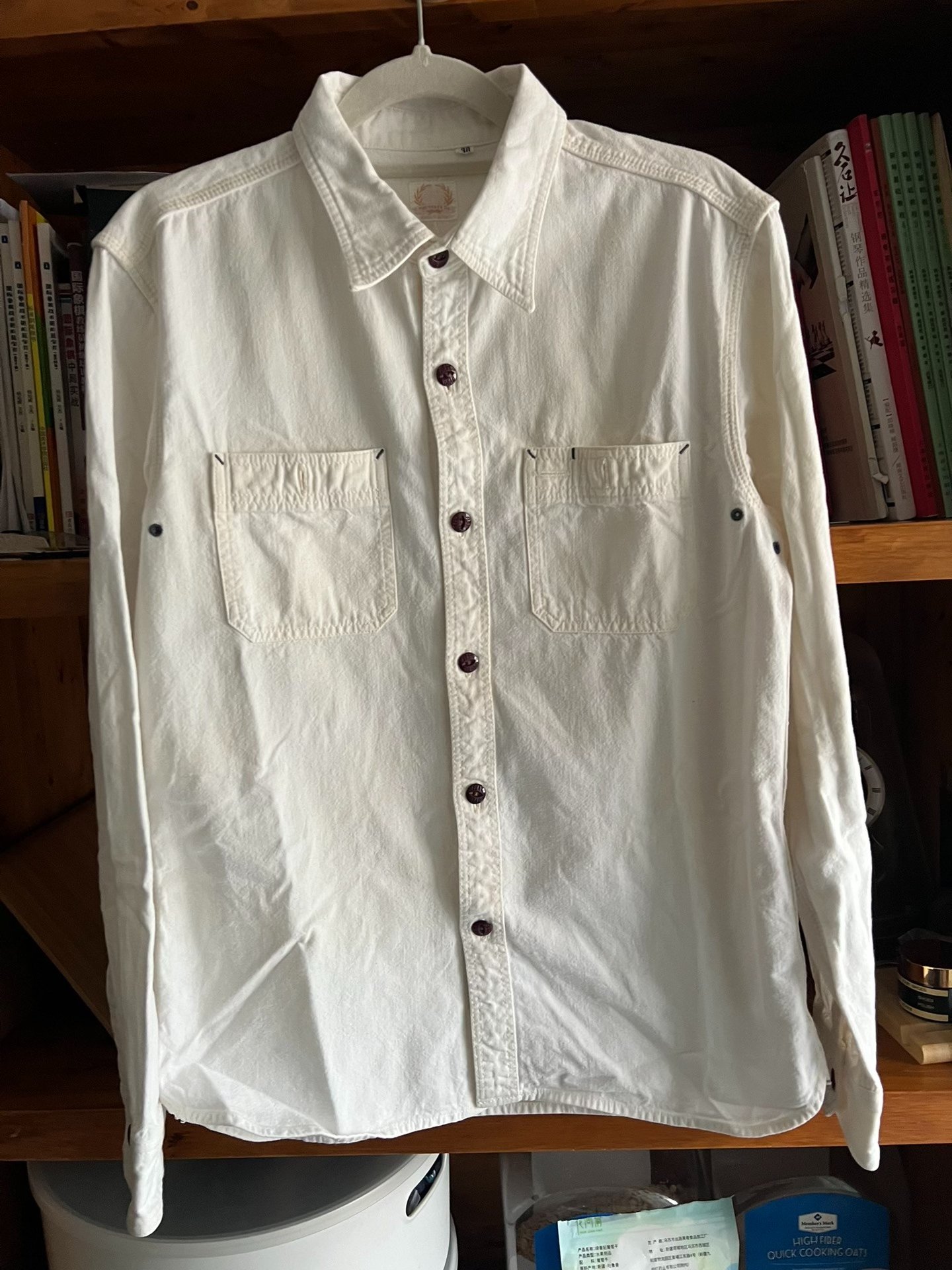 Flat Herd 20th Anniv White Work Shirt — front