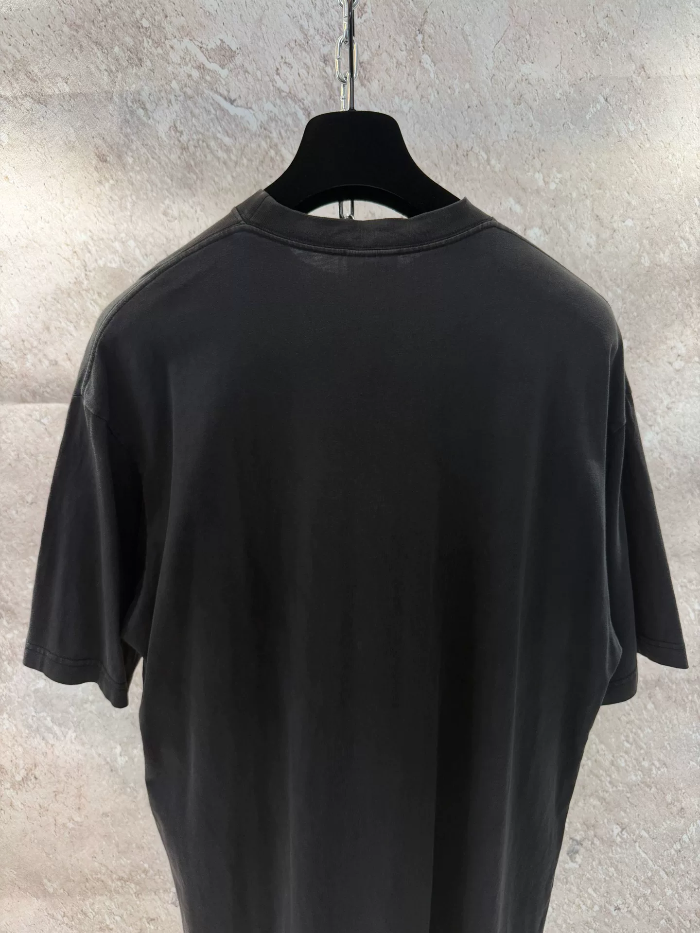 Balenciaga 3XL Black Embroidery Logo T-shirt — back