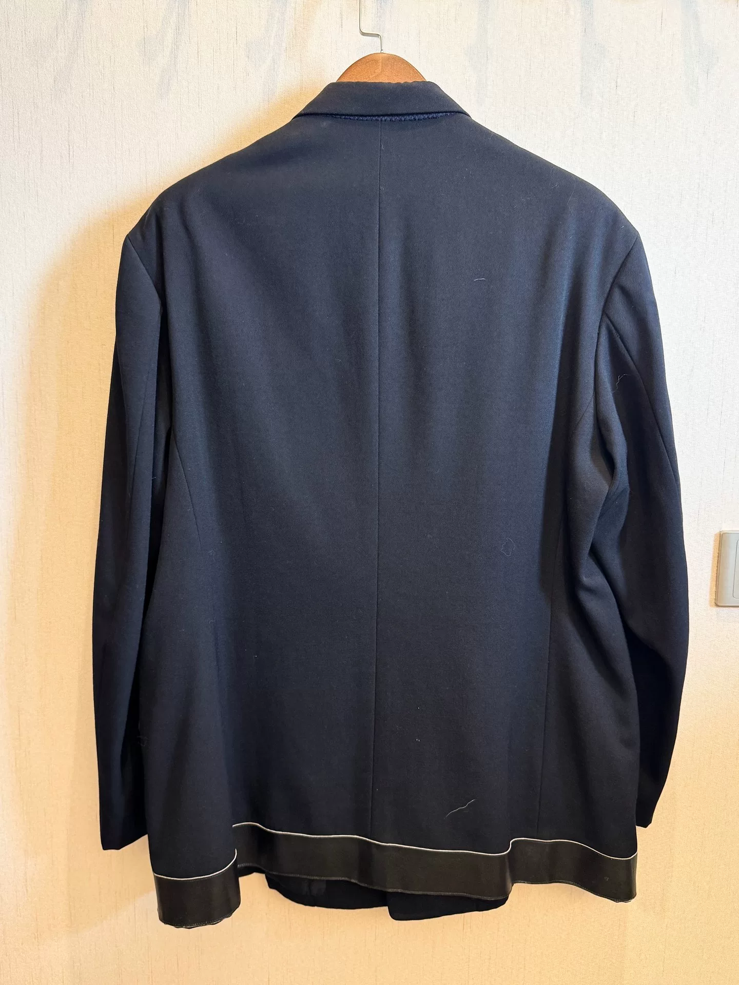 Yohji Yamamoto 91AW Leather Patch Blazer — front