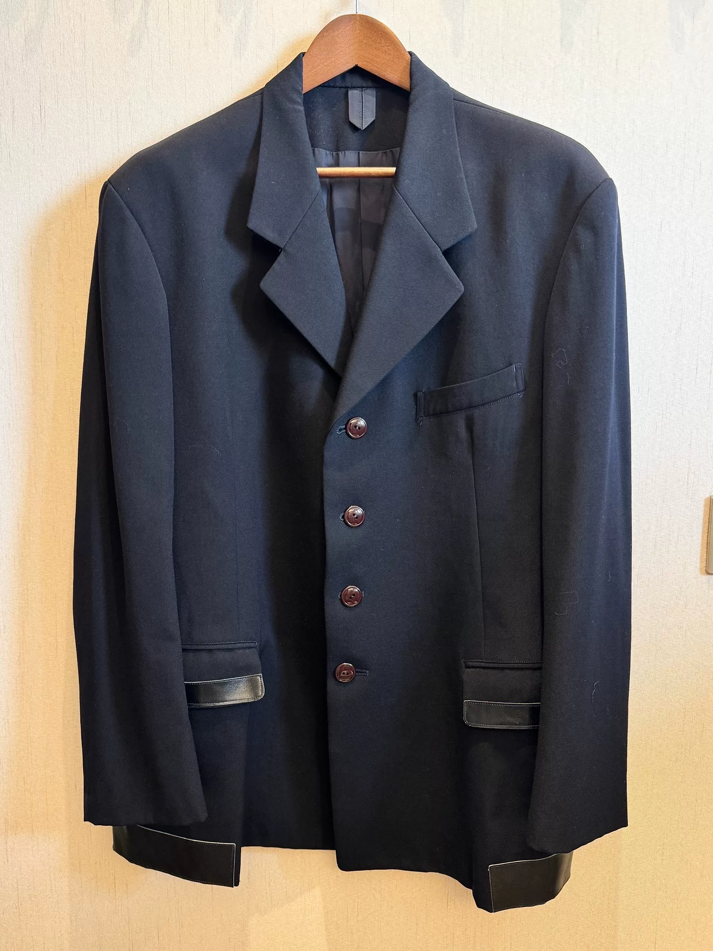 Yohji Yamamoto 91AW Leather Patch Blazer