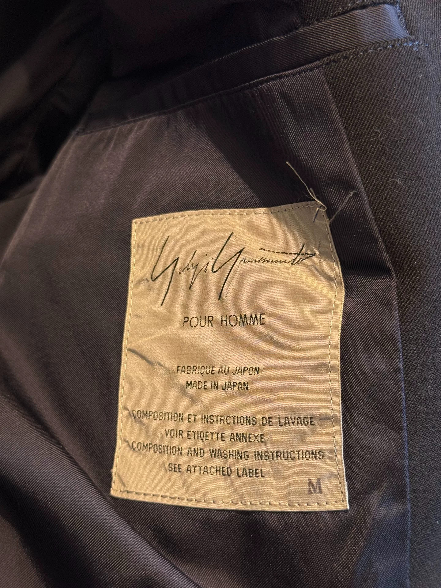 Yohji Yamamoto 91AW Leather Patch Blazer — back
