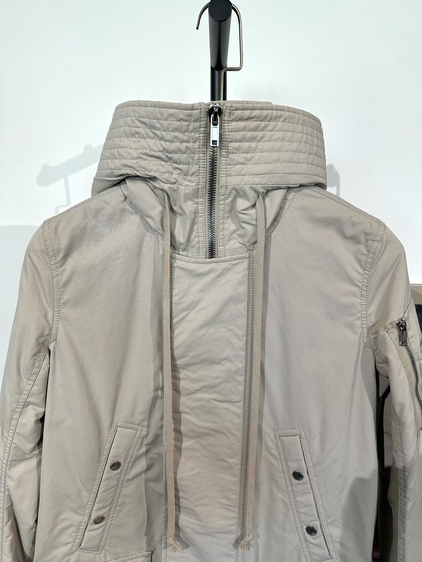 Rick Owens Mid-Length Ma-1 Bomber Jacket — label