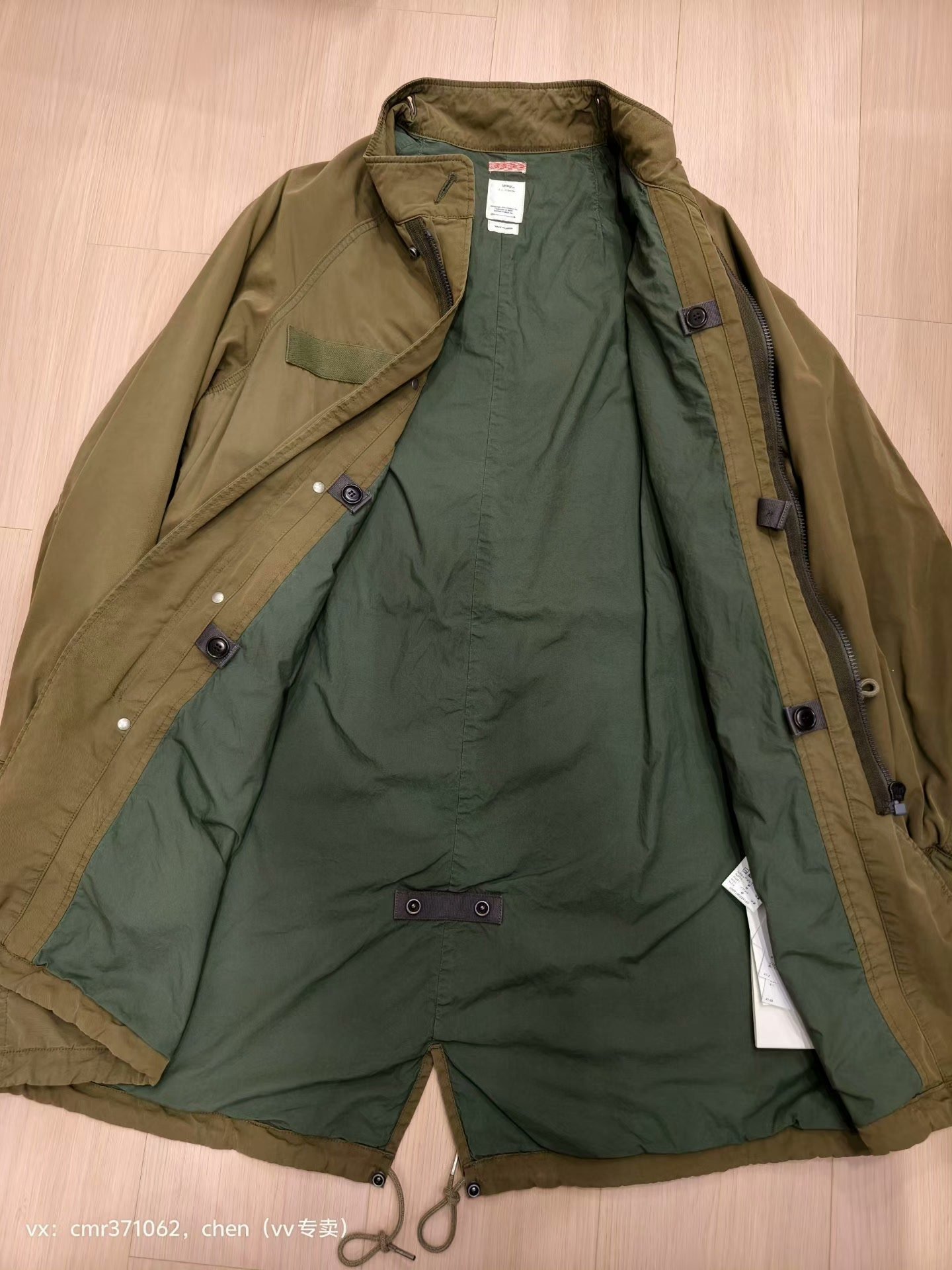 VISVIM 19AW SIX FIVE FISHTAIL PARKA W — label