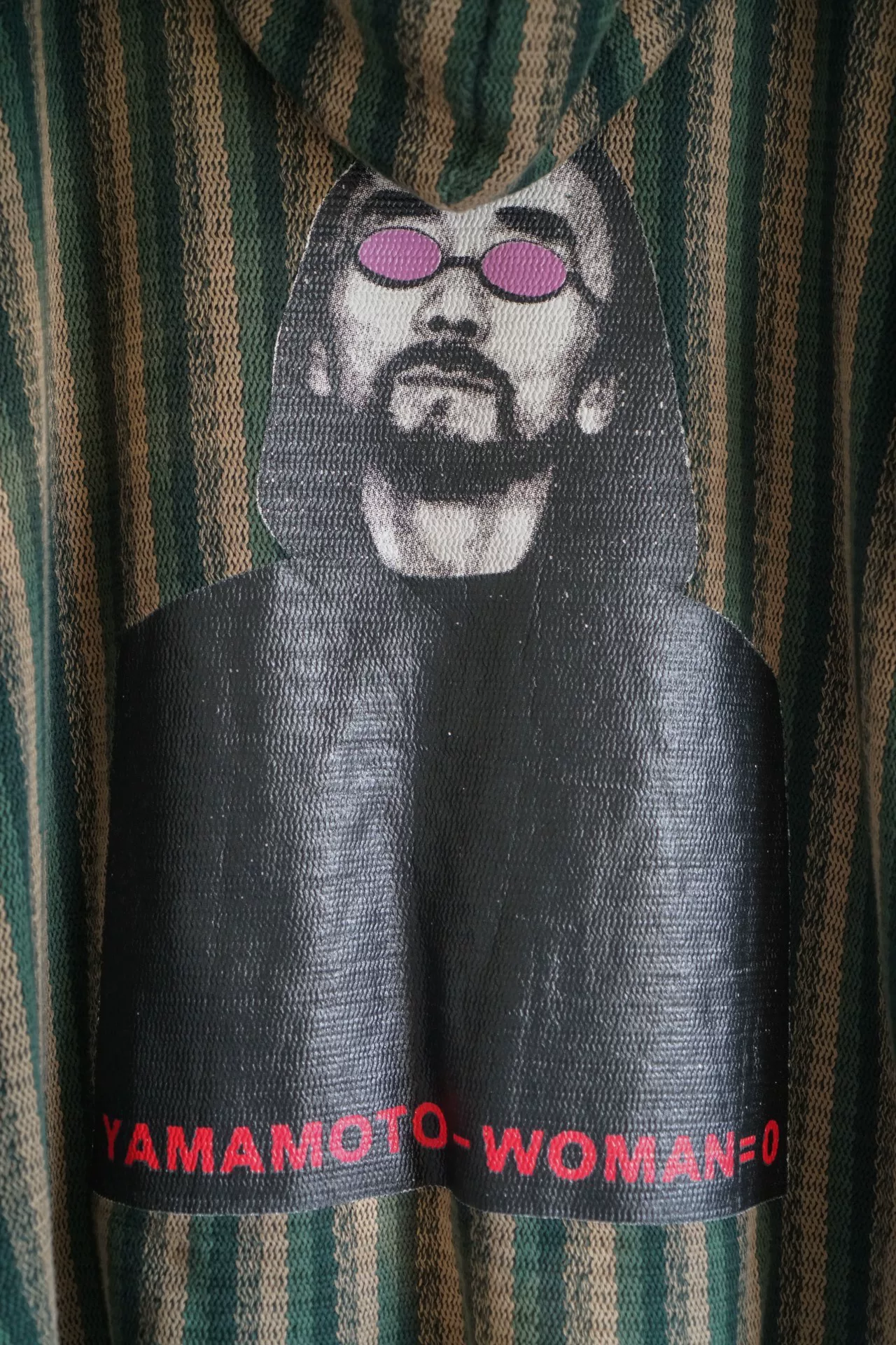 Yohji Yamamoto 98ss Striped Hoodie — detail