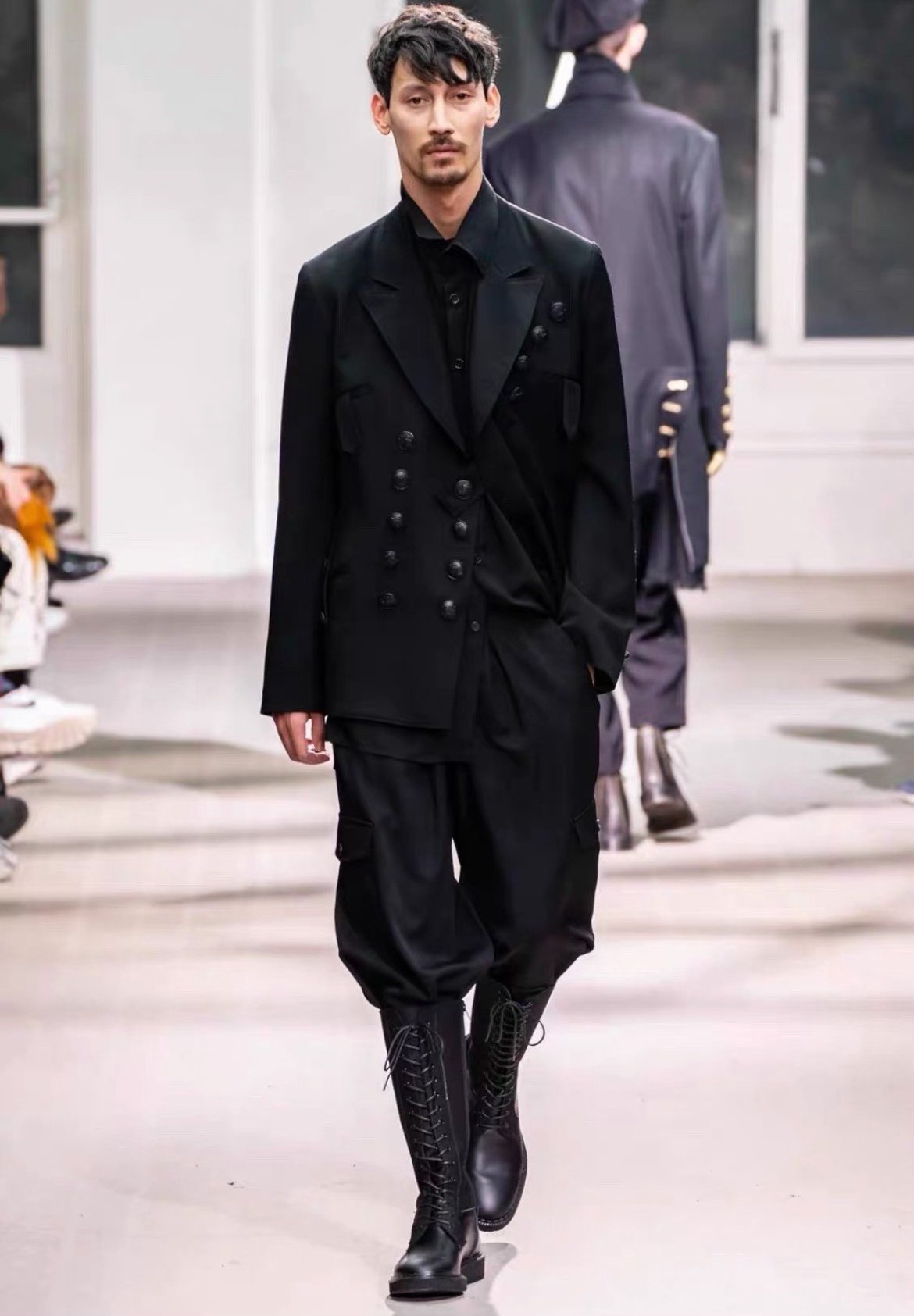Yohji Yamamoto 19AW Double-Breasted Jacket — label