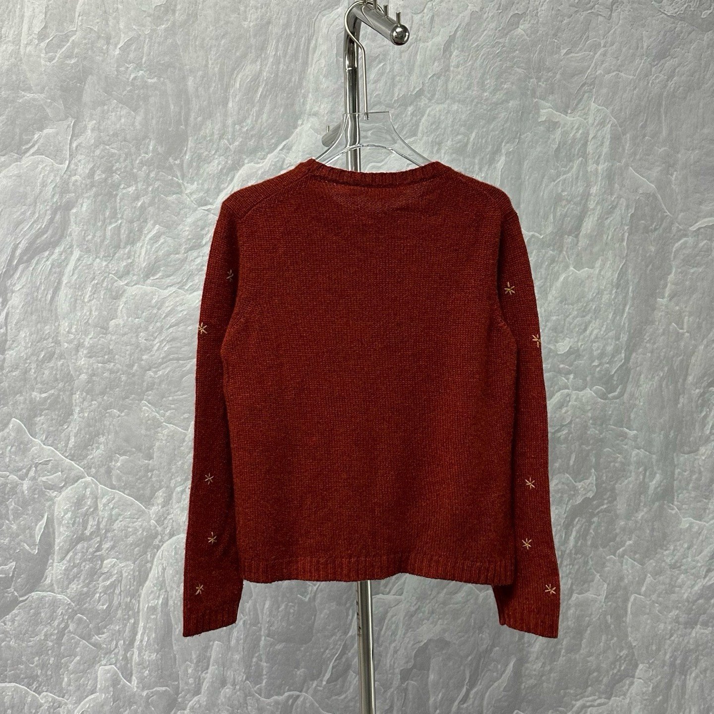 Dior Red Star Knit Sweater — back
