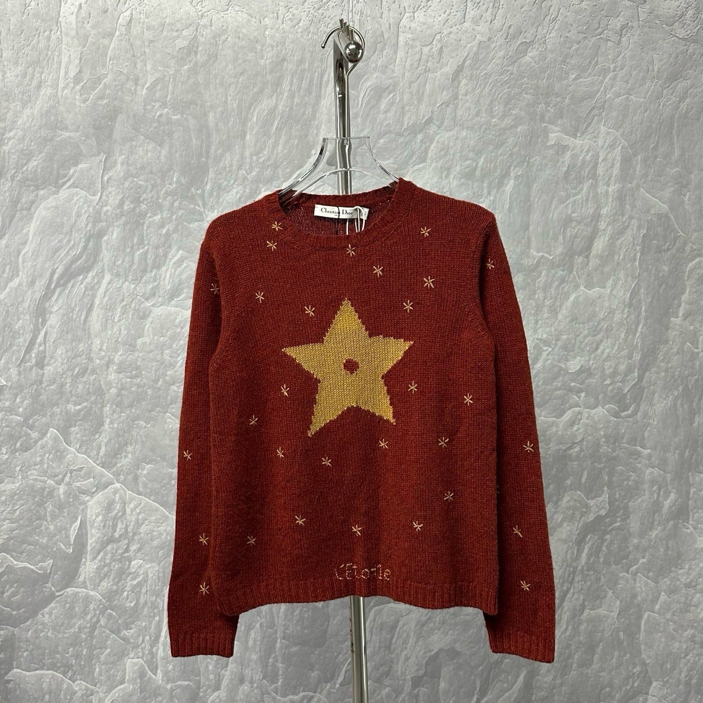 Dior Red Star Knit Sweater