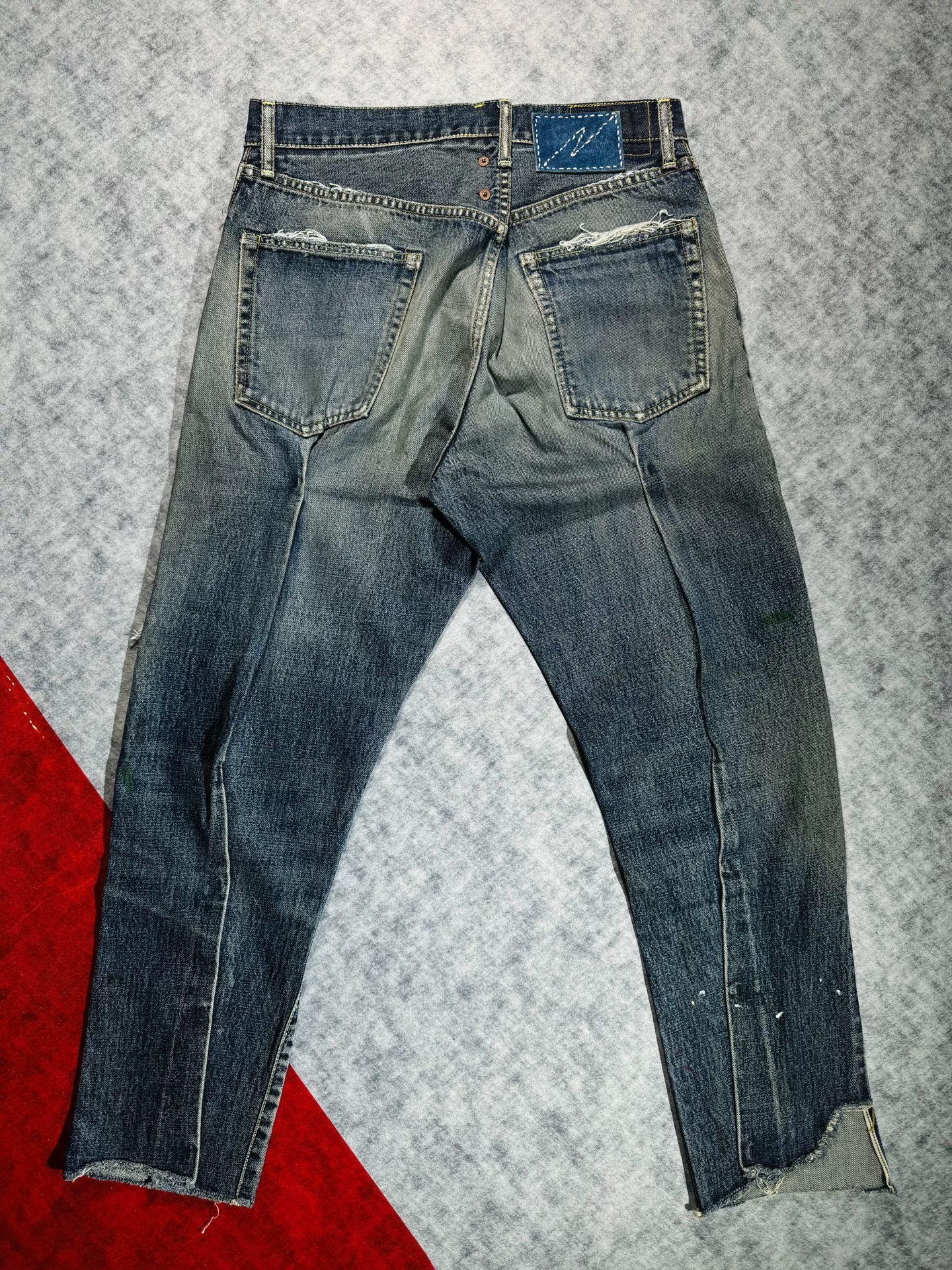 visvim Journeyman Patchwork Jeans — front