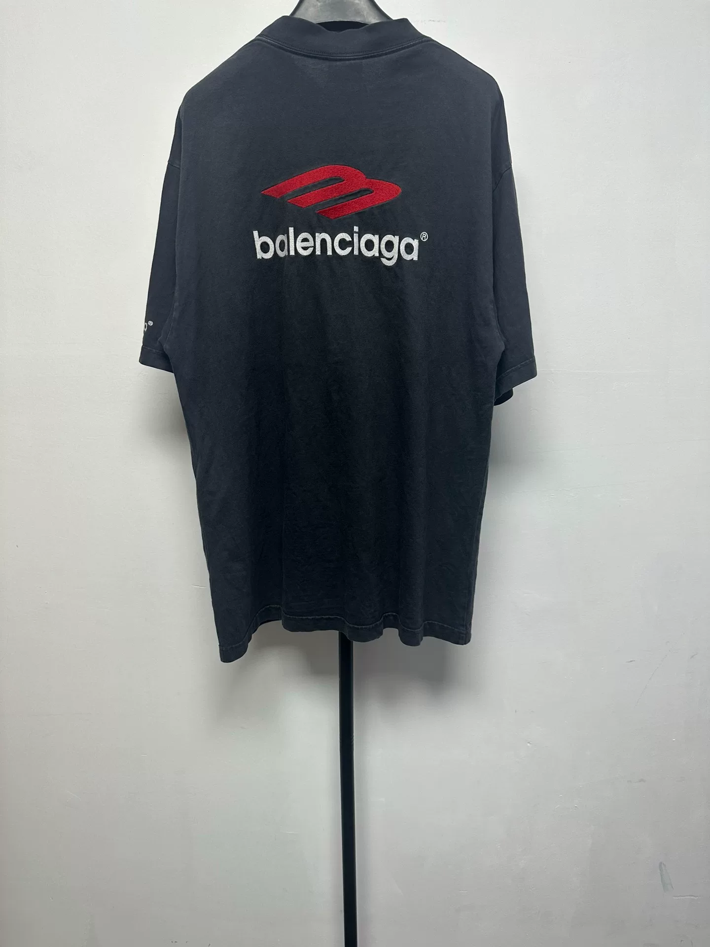 Balenciaga Logo Print Crewneck Short-Sleeve T-Shirt — front