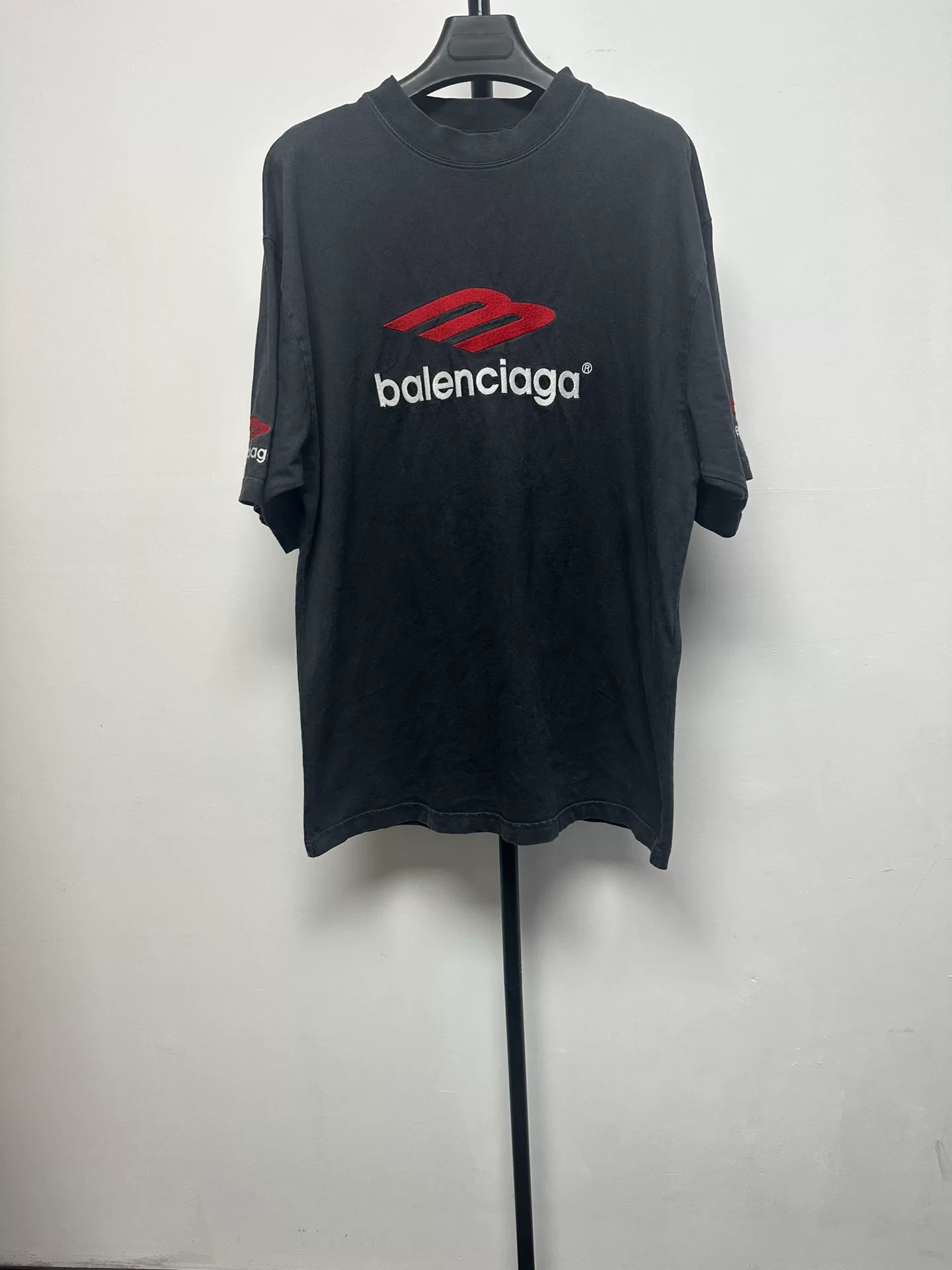 Balenciaga Logo Print Crewneck Short-Sleeve T-Shirt