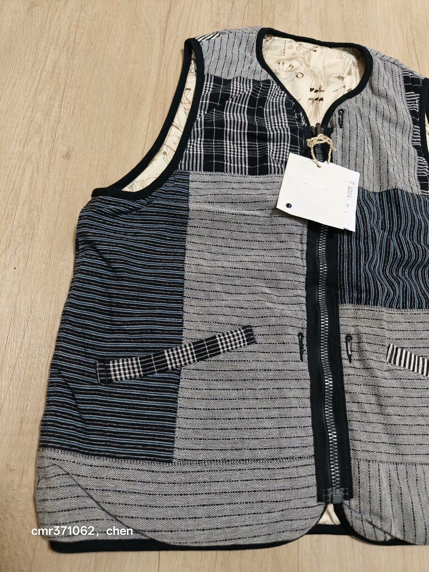visvim 21AW Iris Liner Vest — detail