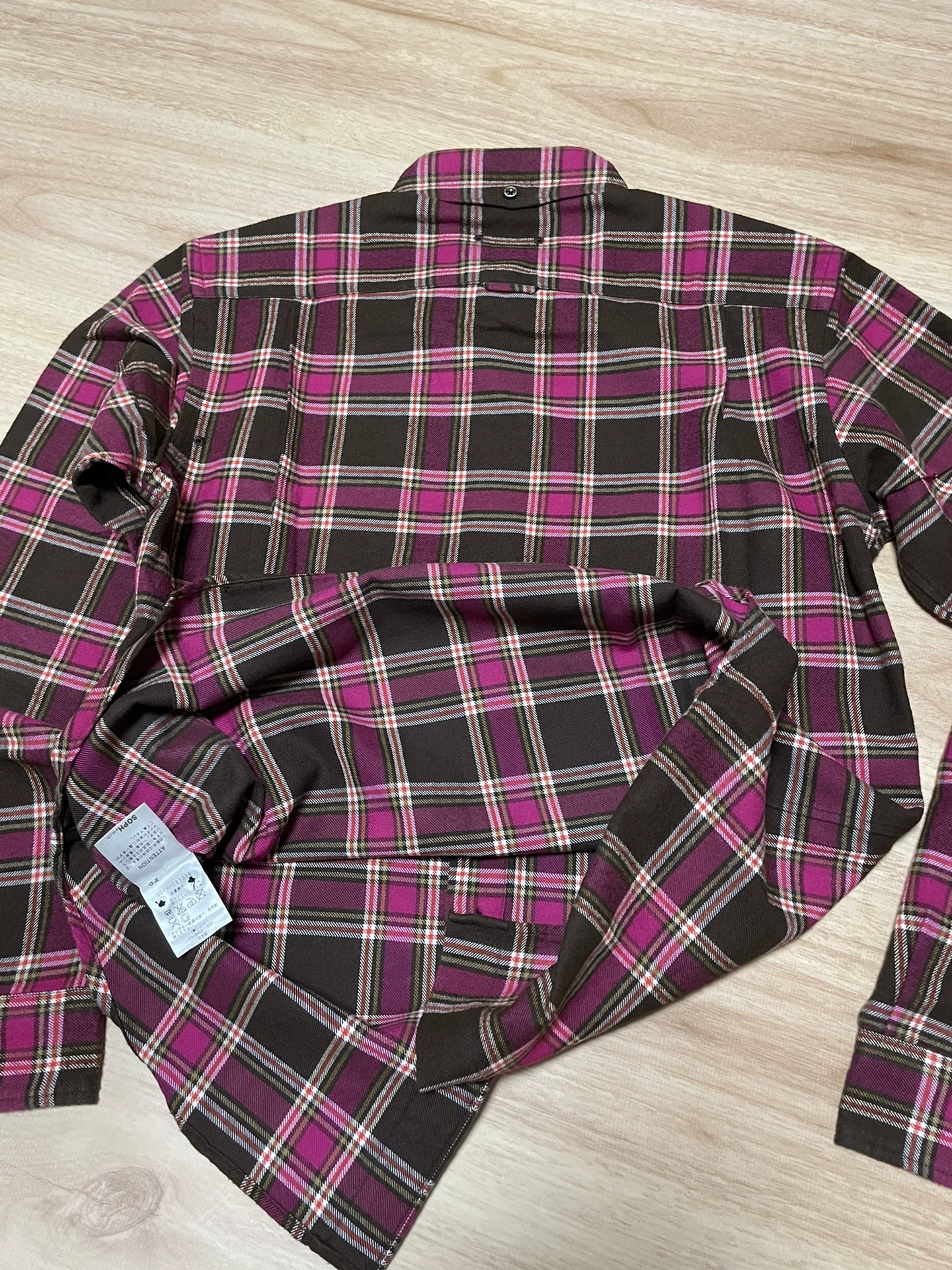 Sophnet Plaid Casual Long-sleeve Shirt — label