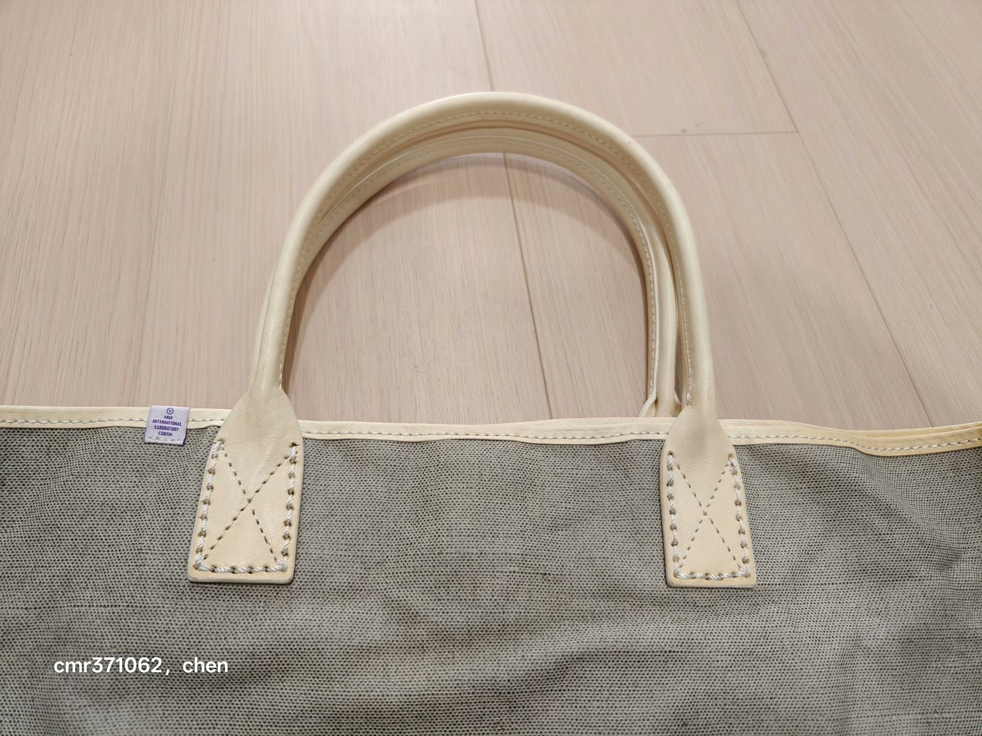 visvim coated canvas tote bag — label
