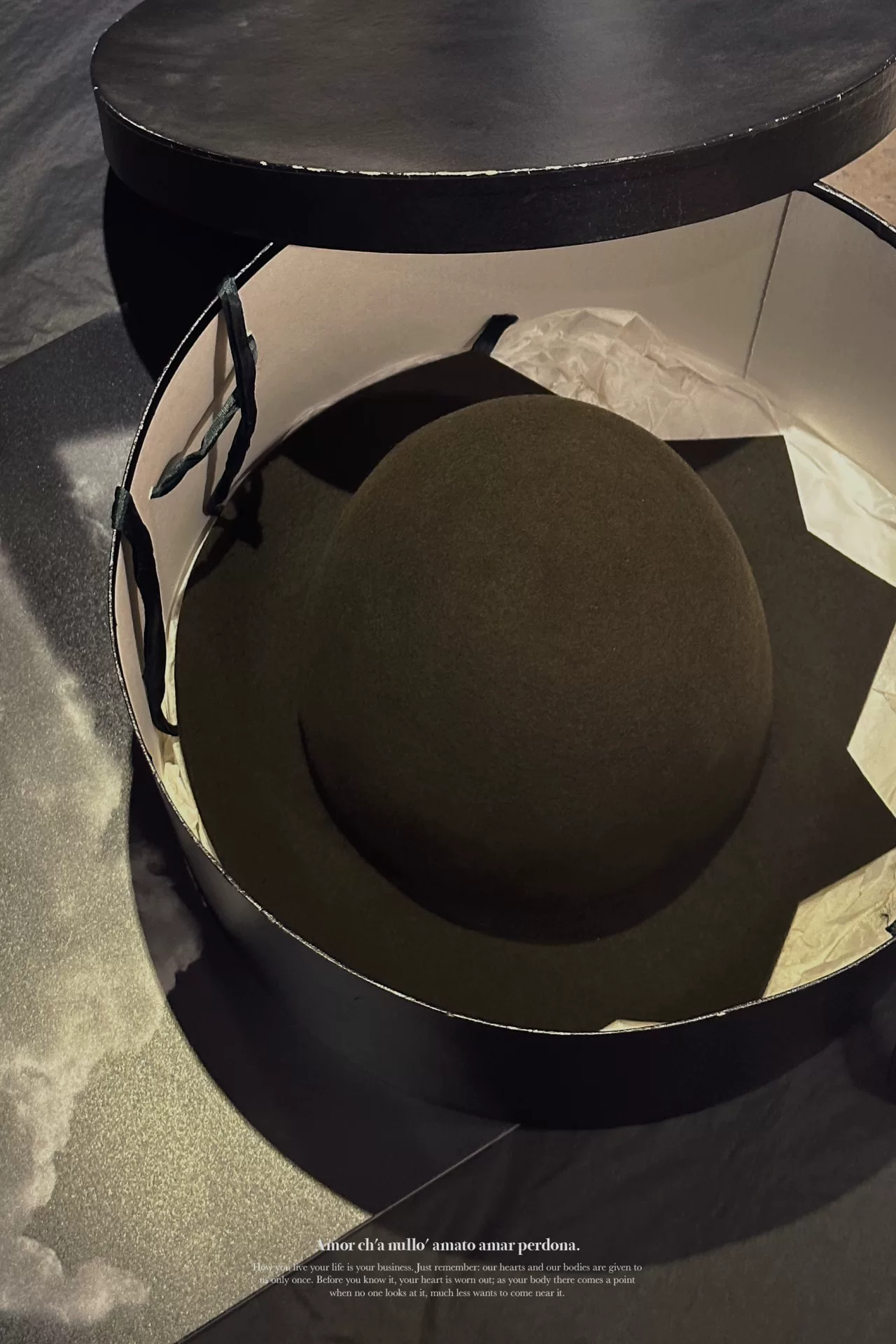 Yohji Yamamoto 94AW Top Hat — detail