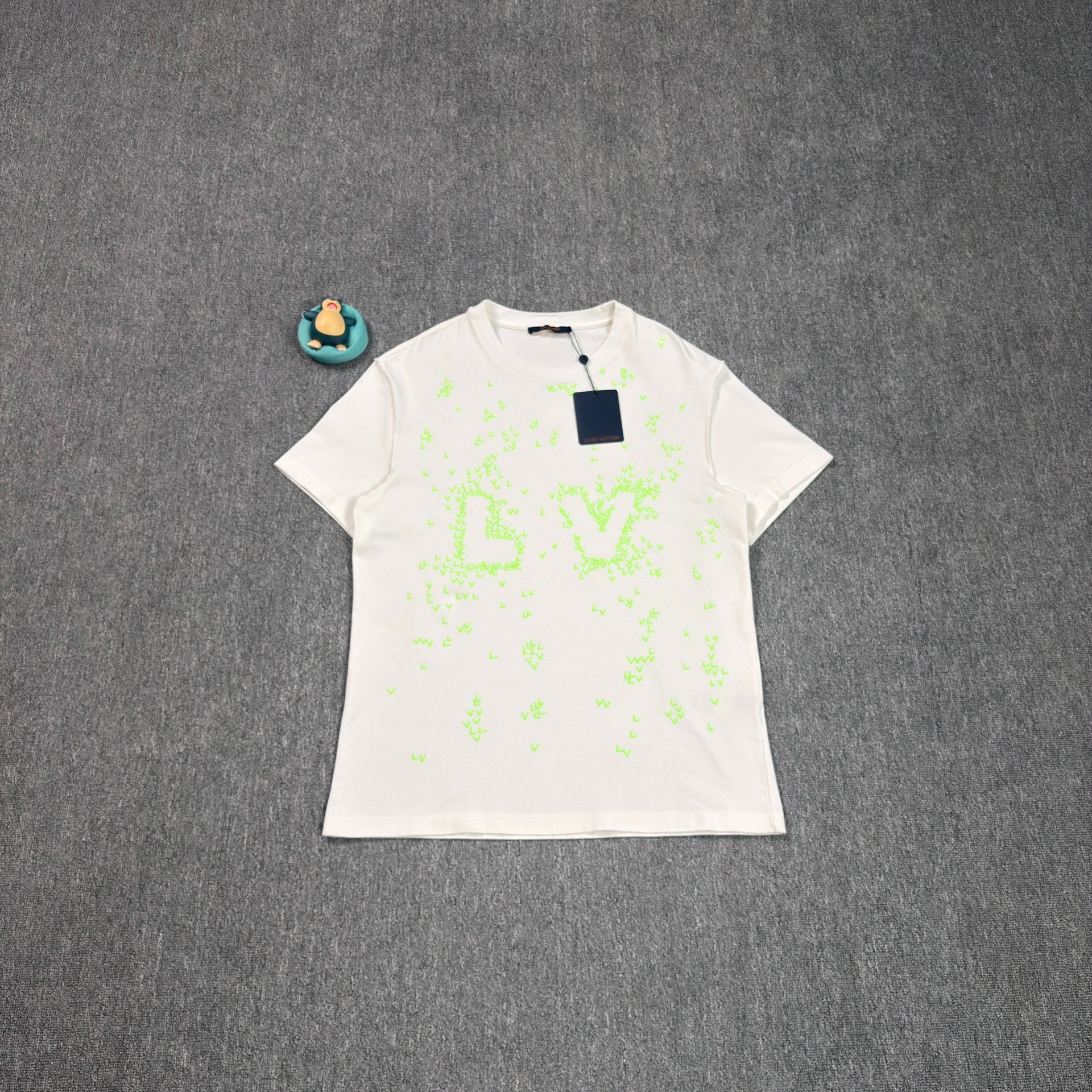 LV Origami Crane Print White T-Shirt