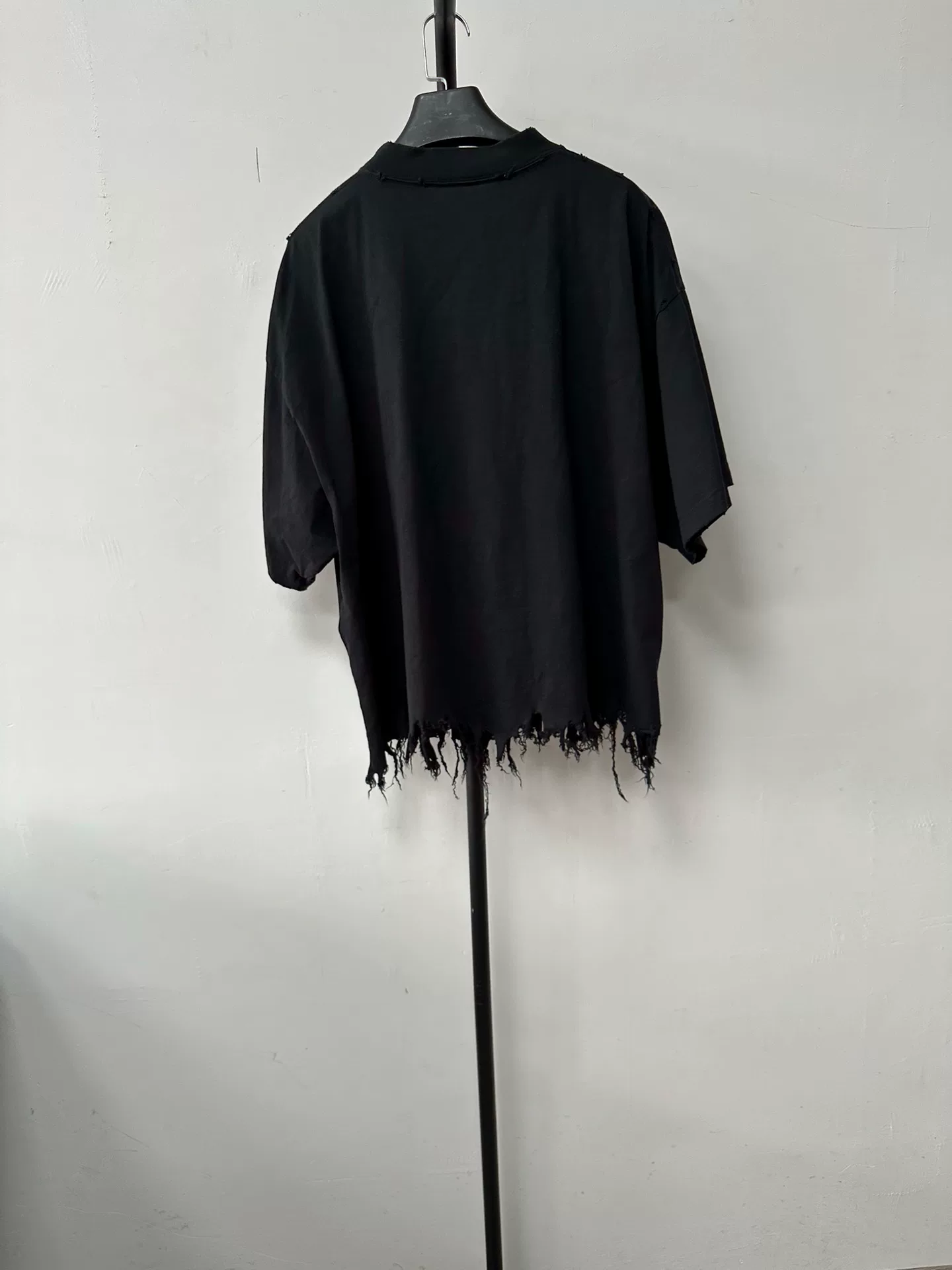 Balenciaga Logo Loose Fit Black T-shirt — front