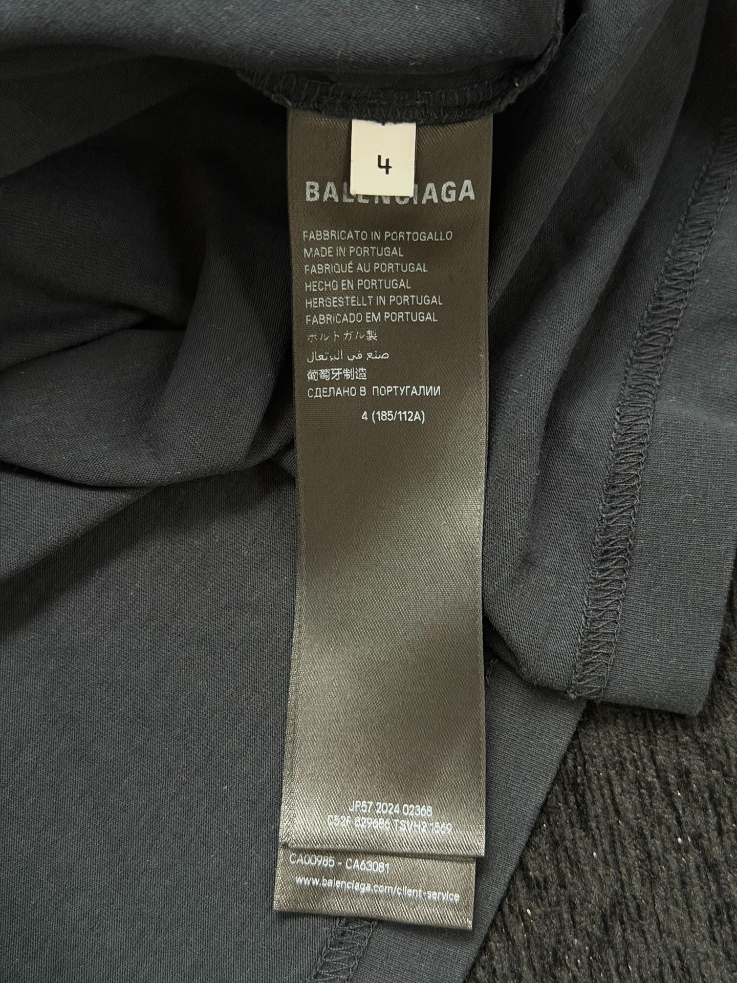 Balenciaga 25SS Double Ring Logo T-Shirt — label