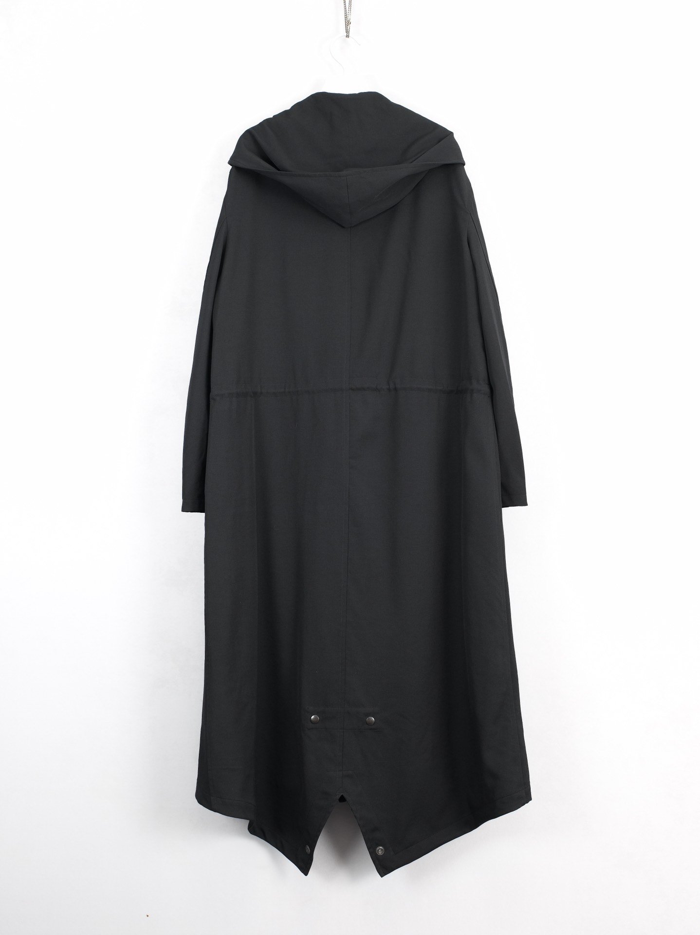 Yohji Yamamoto 23AW Hooded Fishtail Coat — detail