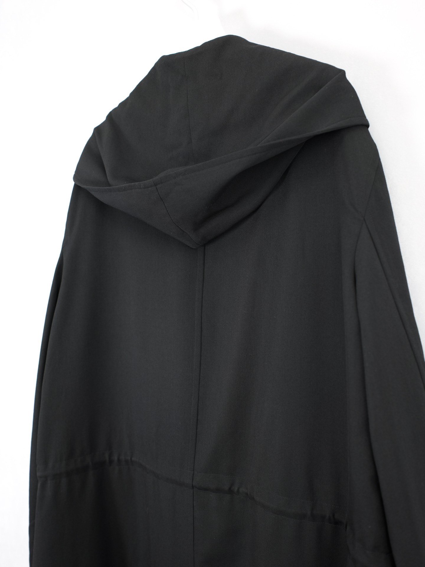 Yohji Yamamoto 23AW Hooded Fishtail Coat — label