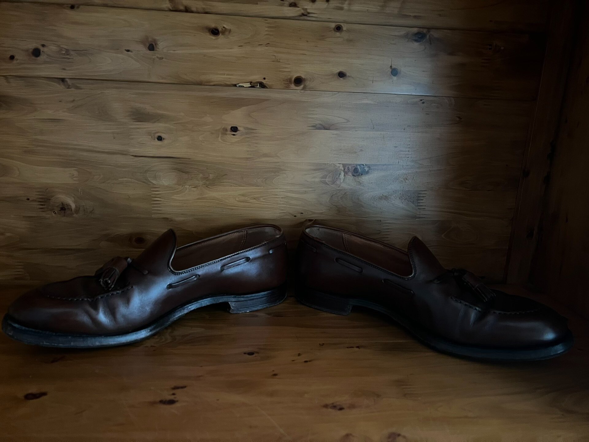 Crockett & Jones Leather Loafers — back