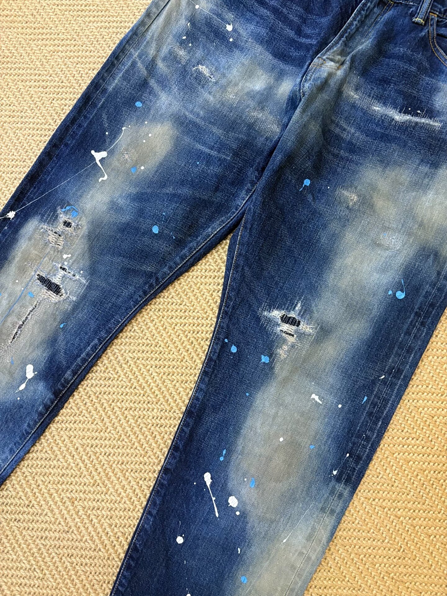 Hiroshi Fujiwara Fragment Distressed Denim Jeans — detail