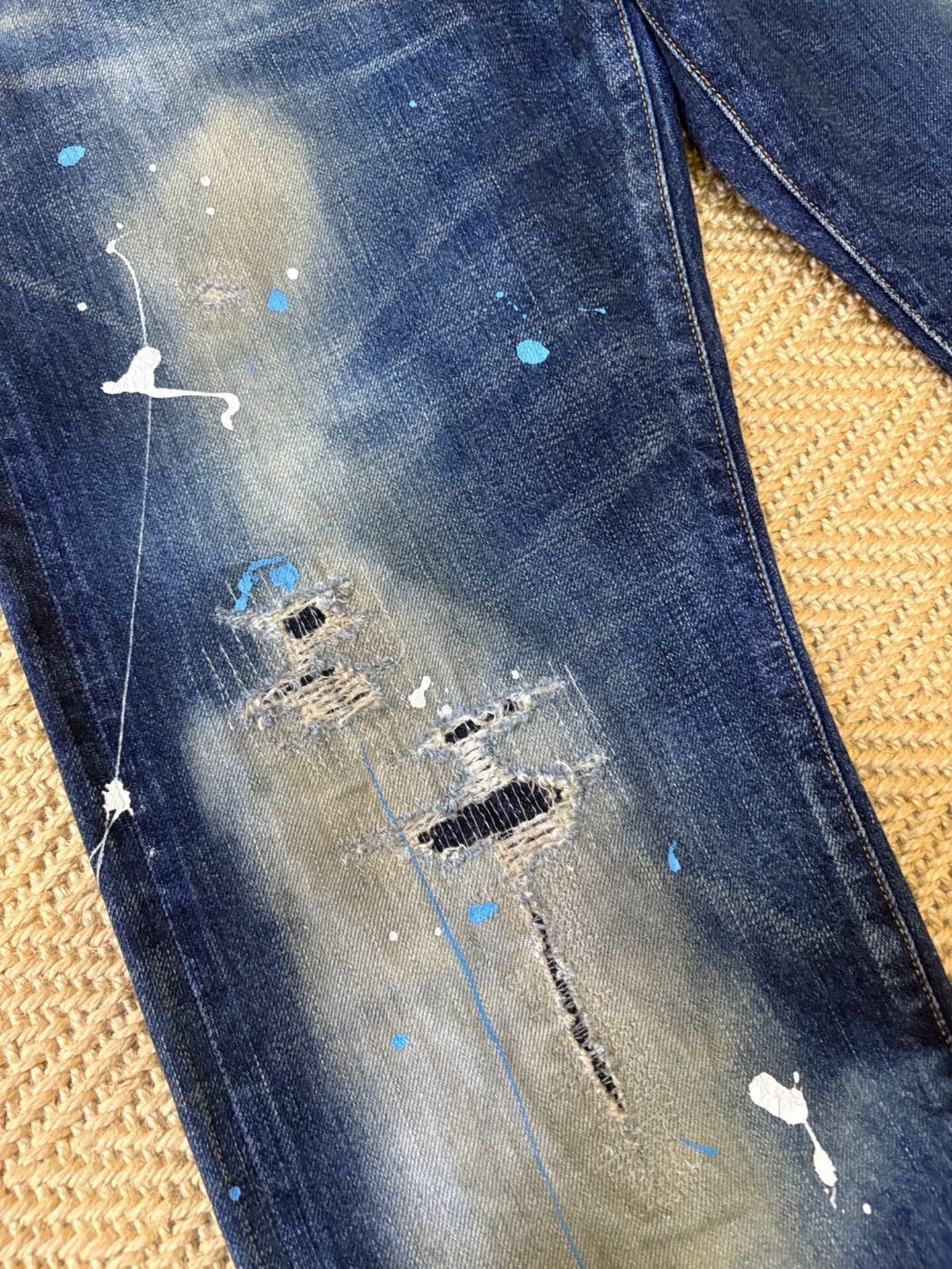 Hiroshi Fujiwara Fragment Distressed Denim Jeans — back