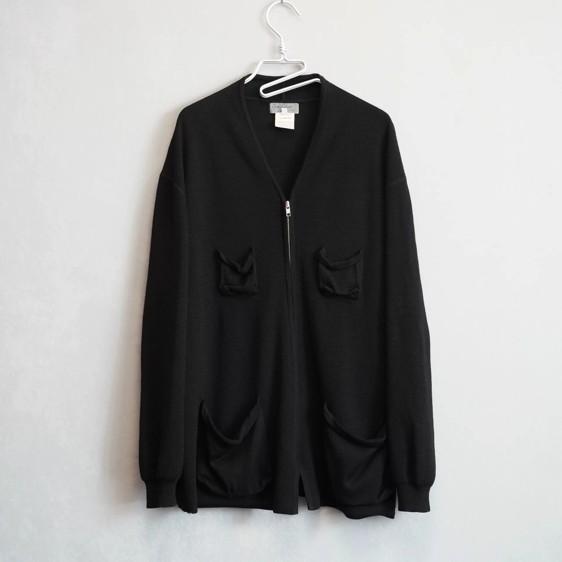 Yohji Yamamoto 90AW Zip Wool Cardigan — front