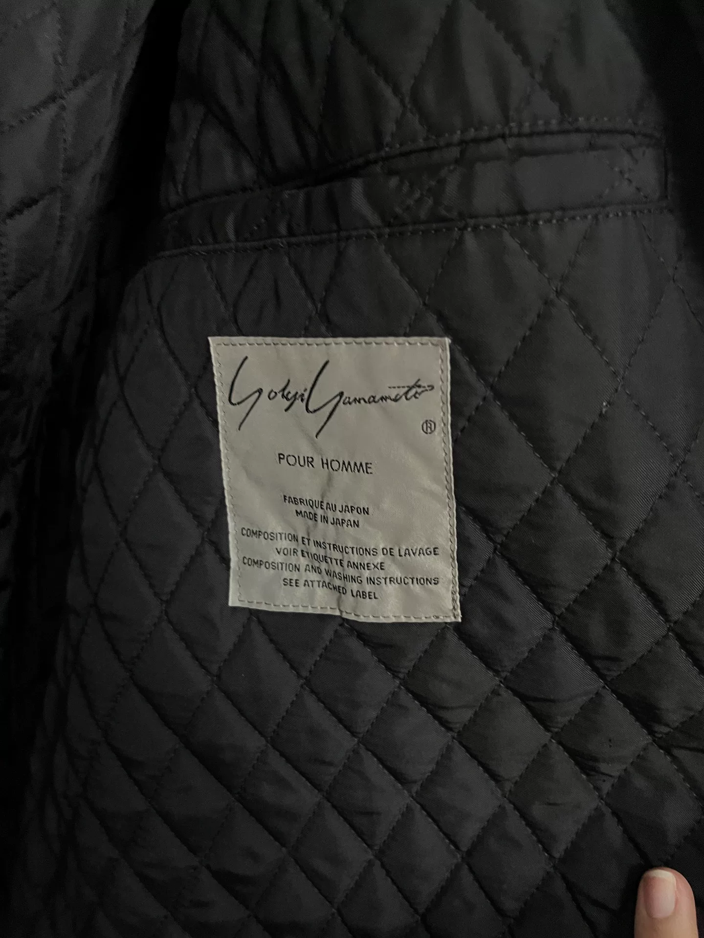 Yohji Yamamoto 91AW Replica Leather Jacket — detail