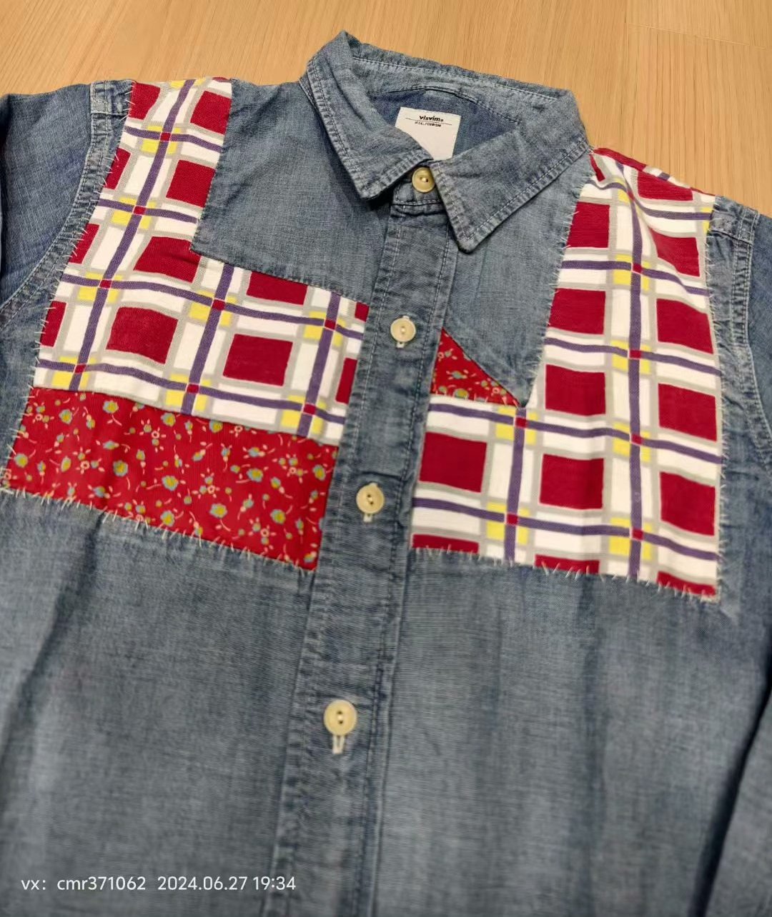 visvim 16ss Wally Printed Check Shirt — front