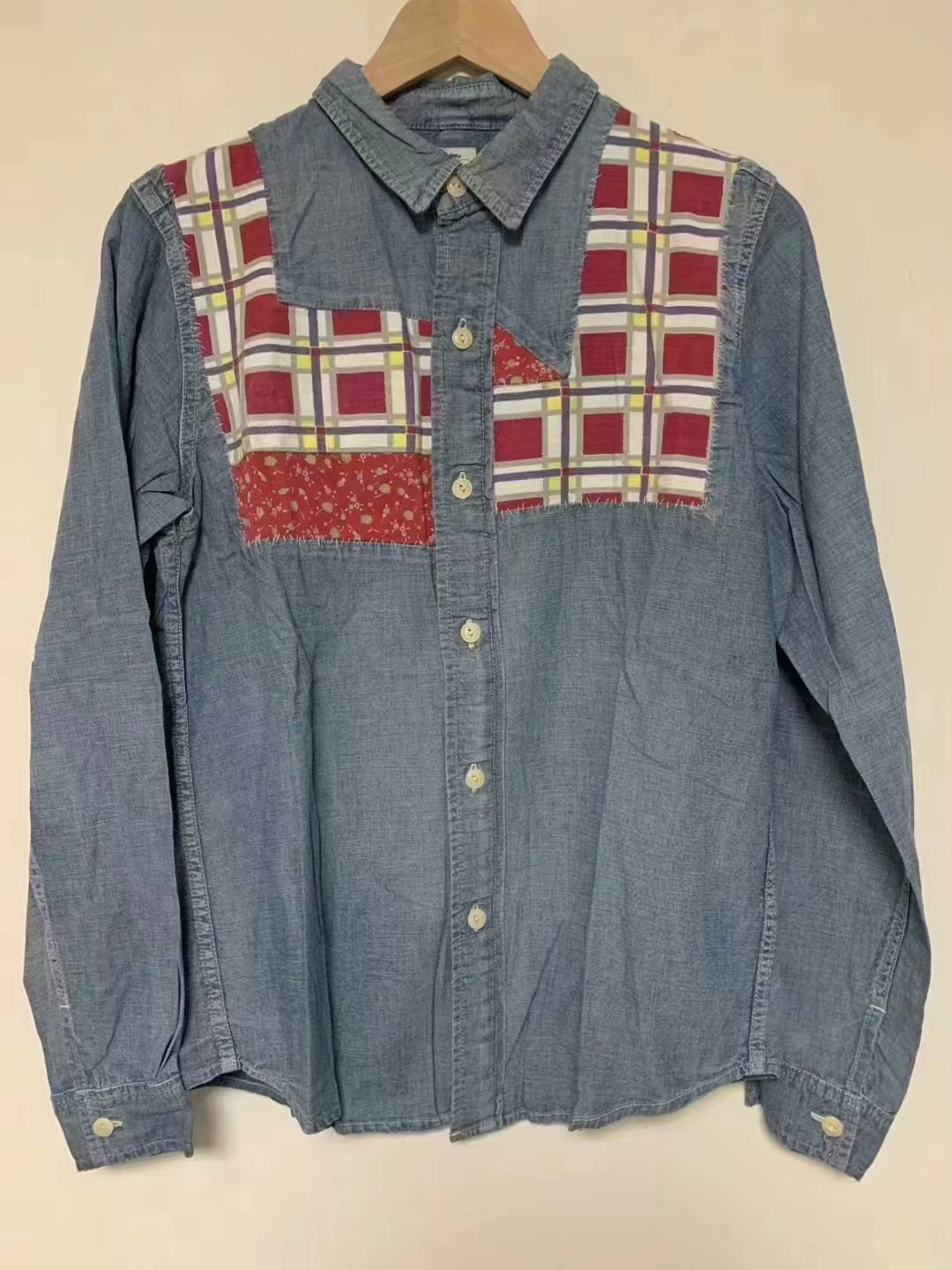 visvim 16ss Wally Printed Check Shirt — label