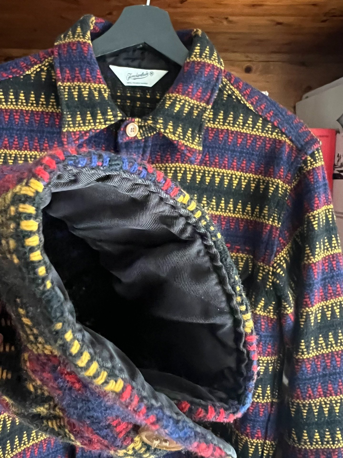 Ethnic Style 100% Wool Shirt — back