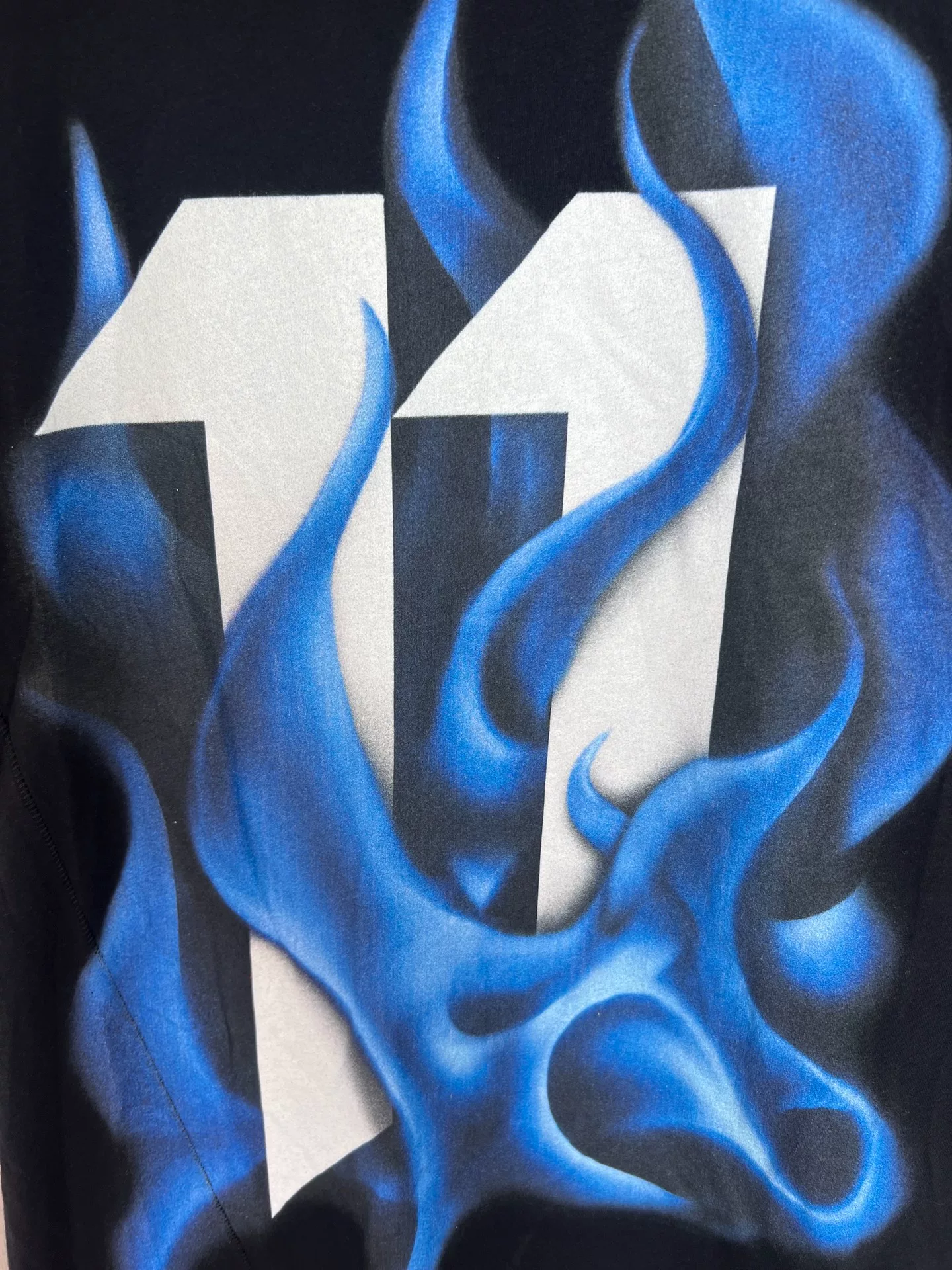 Boris Bidjan Saberi 11 Flame Print T-Shirt — detail