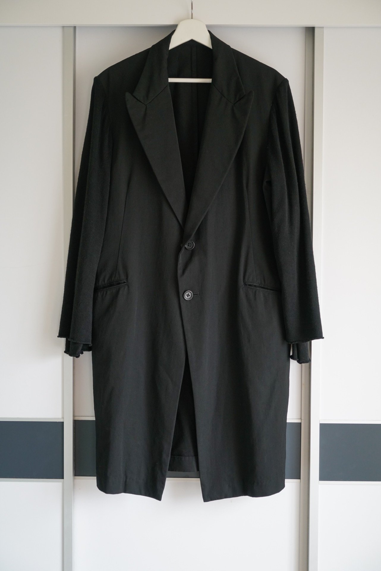 Yohji Yamamoto 2002 SS Double Sleeve Wool Coat — front