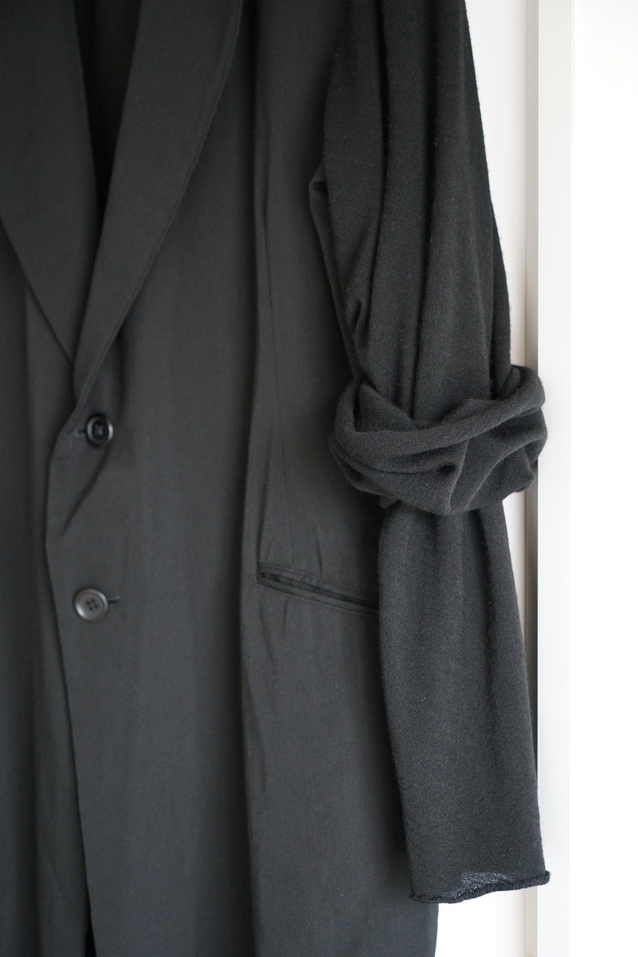 Yohji Yamamoto 2002 SS Double Sleeve Wool Coat — back
