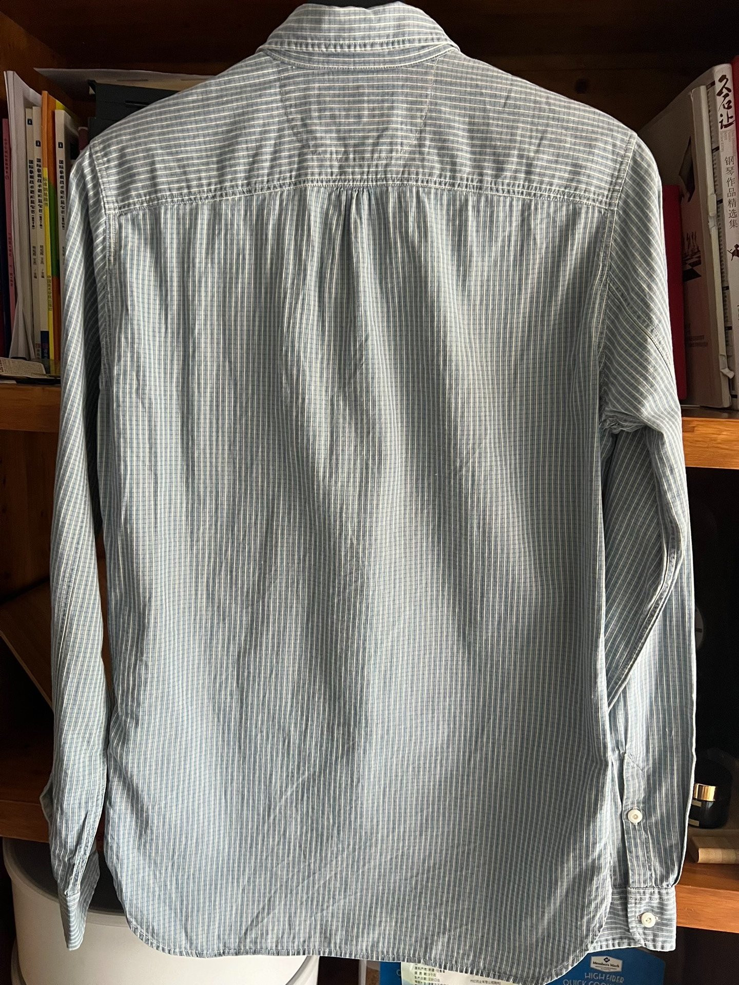 RRL Double RL Vintage Pinstripe Work Shirt — label