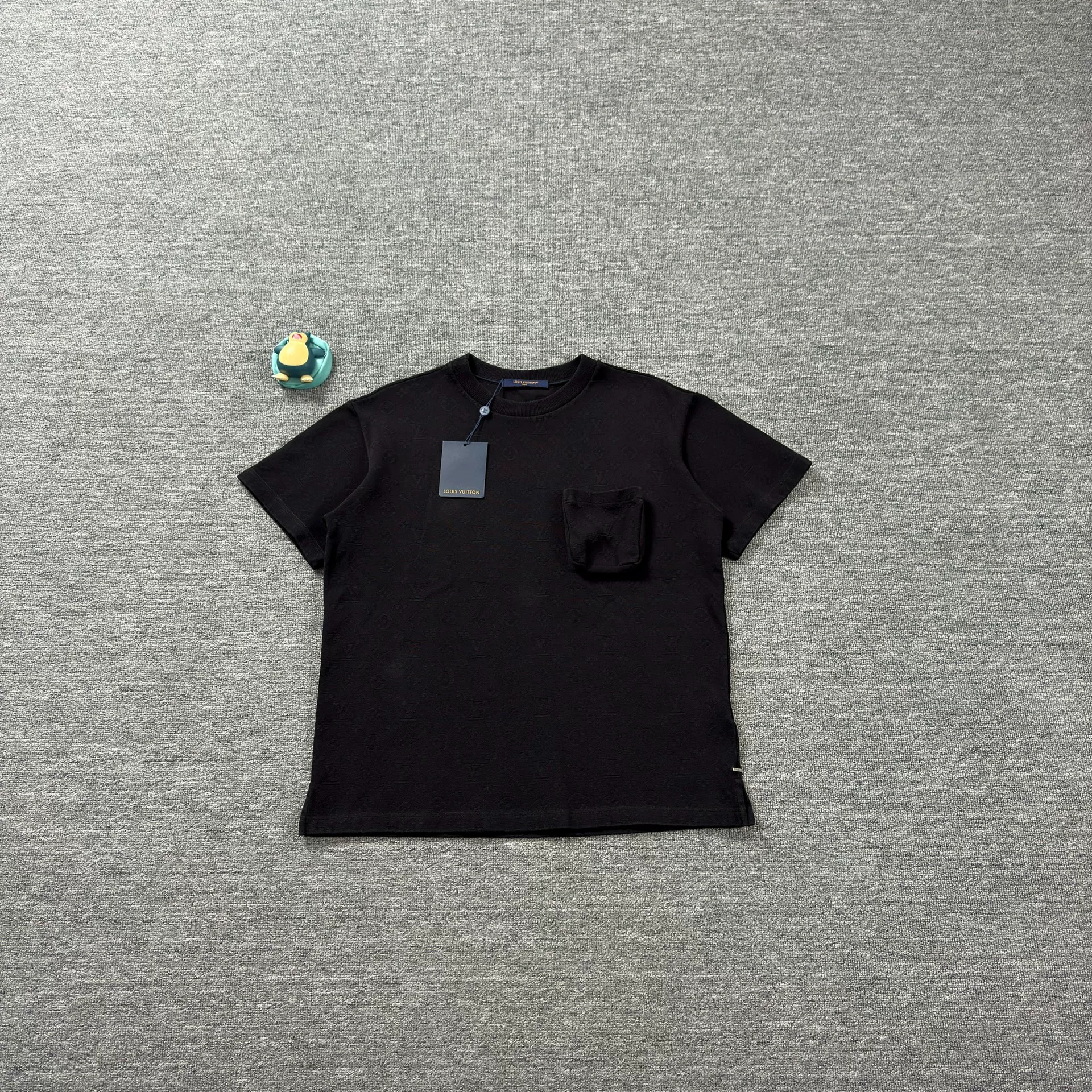 Louis Vuitton Black Dark Pattern Pocket Tee