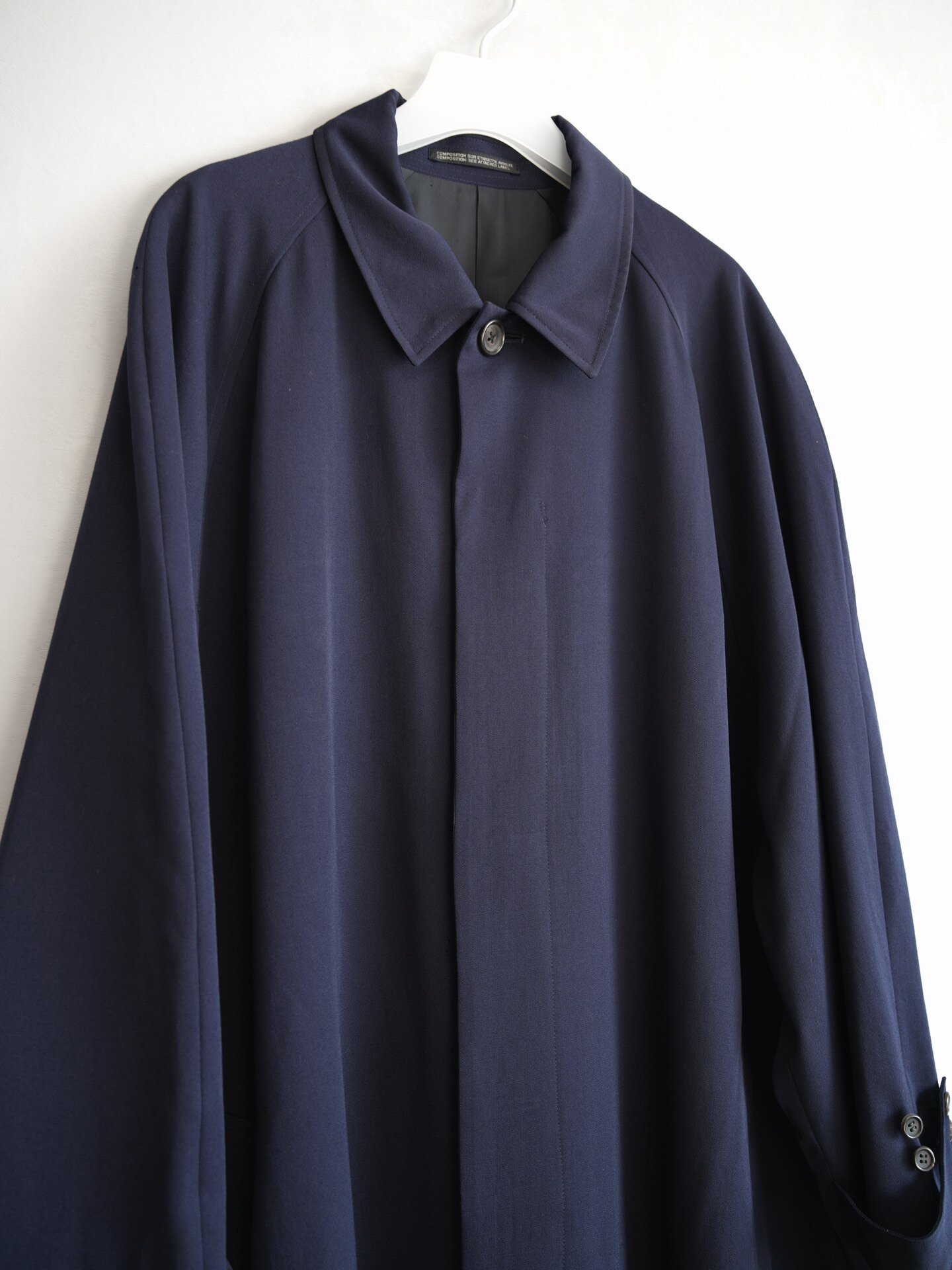 Yohji Yamamoto 89AW Navy Oversized Coat — front