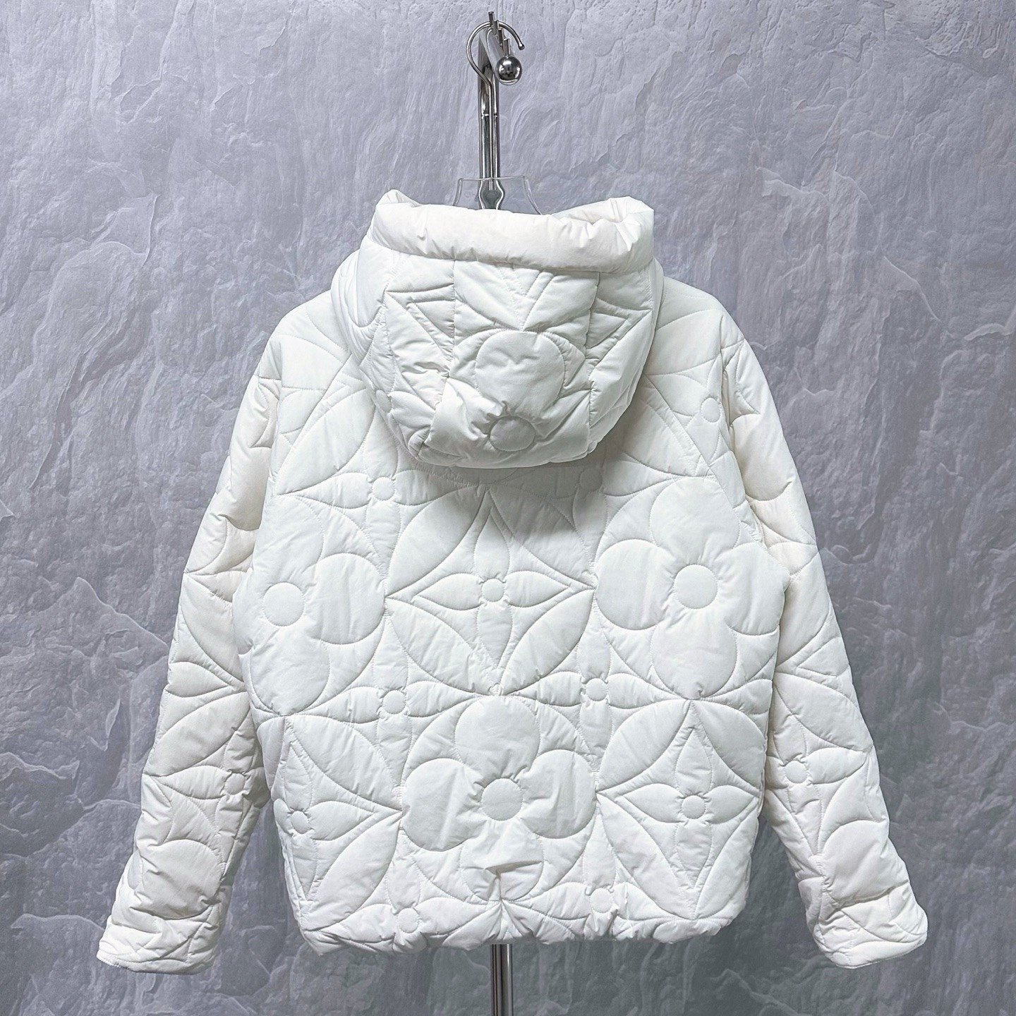Louis Vuitton Quilted Hooded Jacket — back