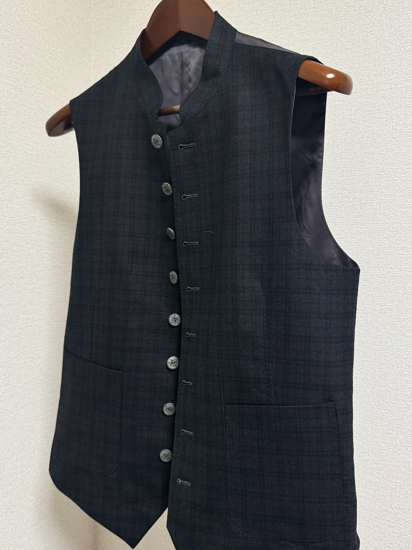Loro Piana Wool Plaid Vest — front