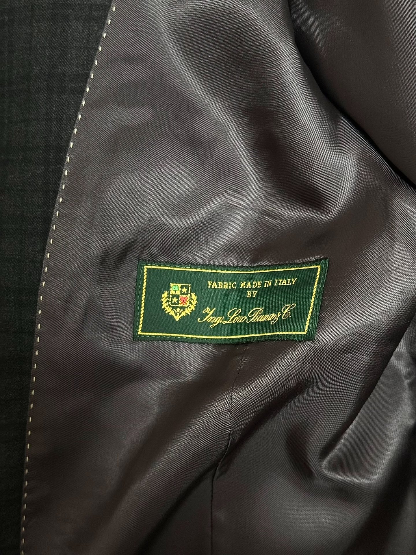 Loro Piana Wool Plaid Vest — label