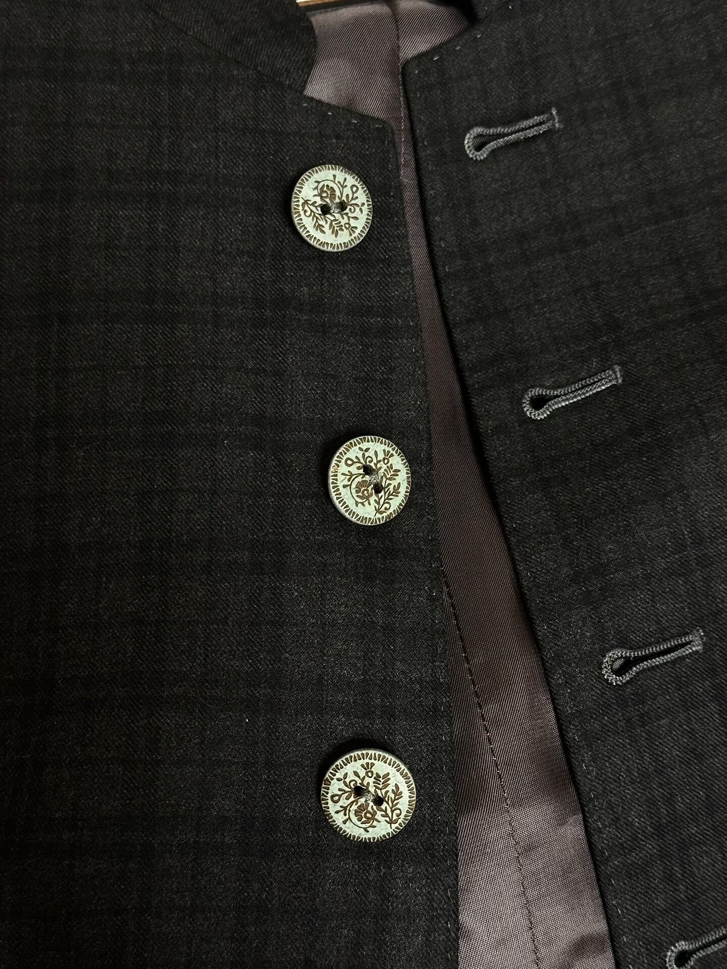 Loro Piana Wool Plaid Vest — back
