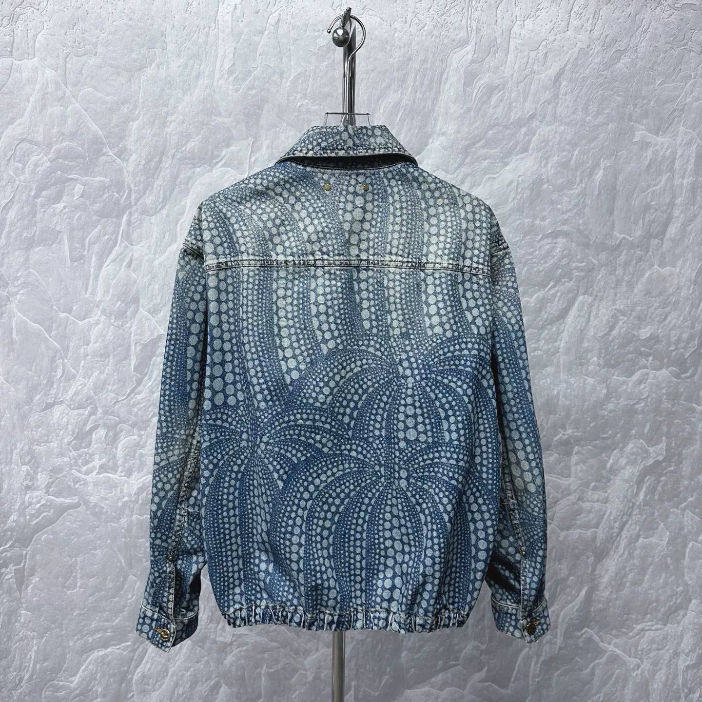 Louis Vuitton Yayoi Kusama Polka Dot Zip Denim Jacket — back