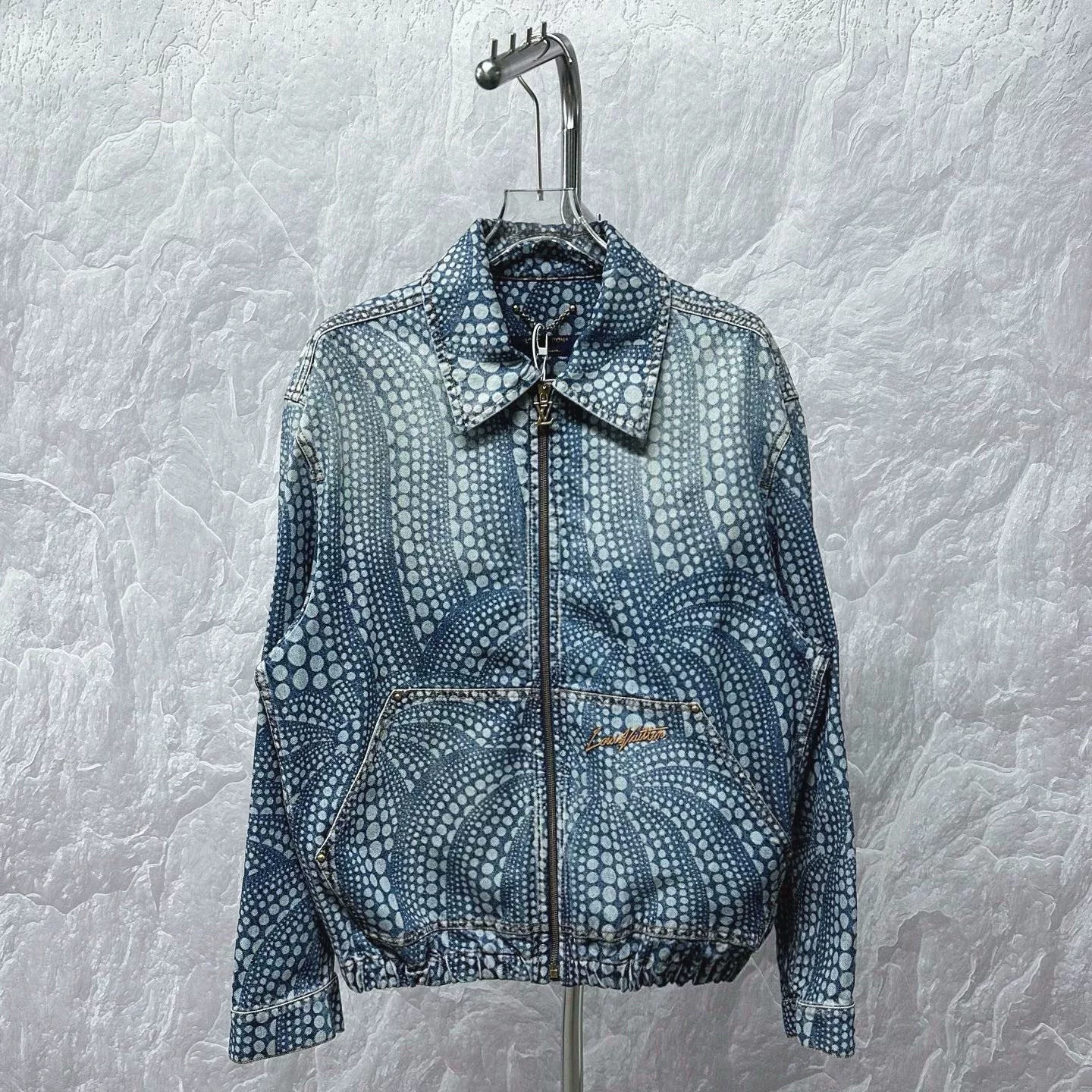 Louis Vuitton Yayoi Kusama Polka Dot Zip Denim Jacket